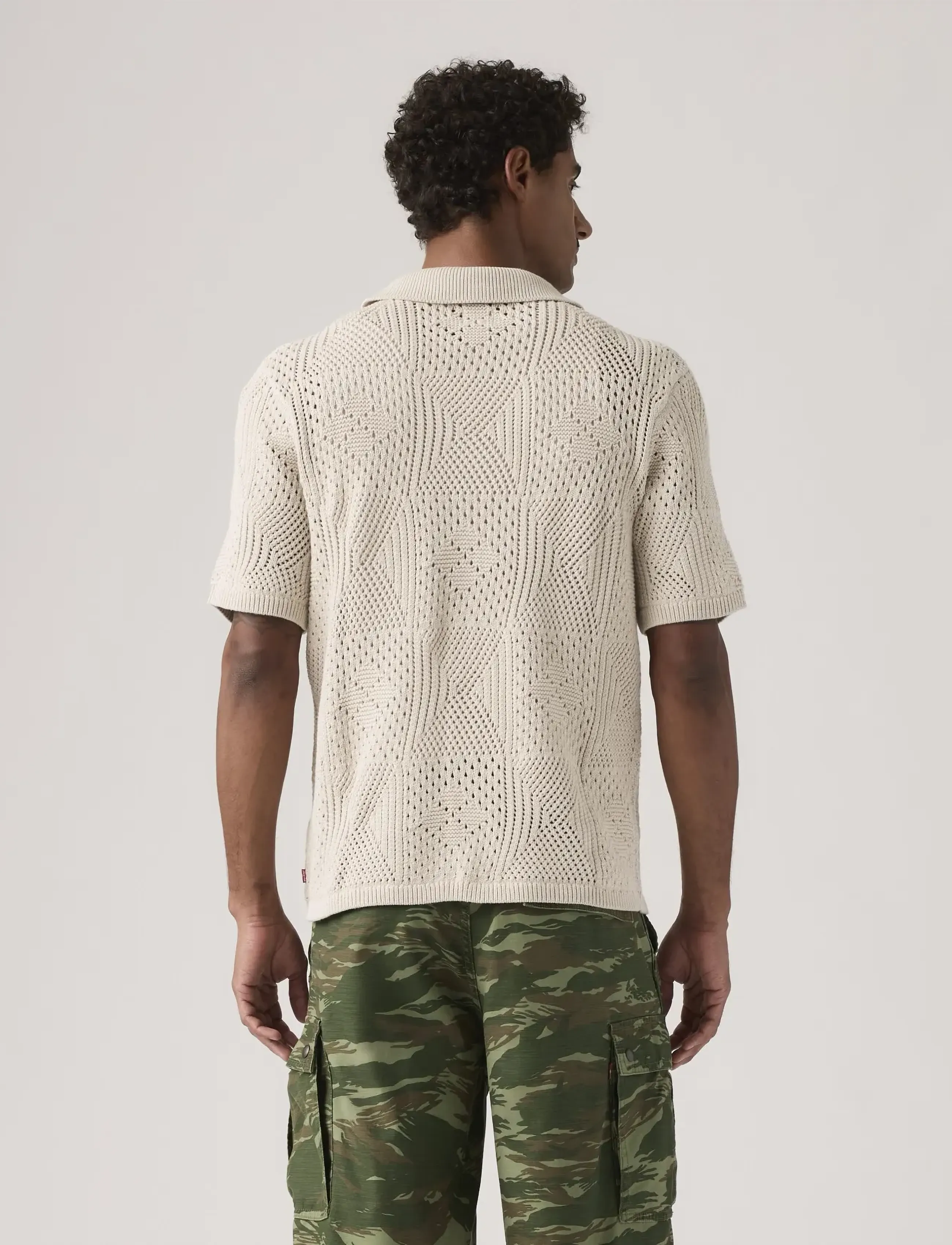 Levi's® - SWEATER CAMP SHIRT PUMICE STON - gestrickte polohemden - neutrals - 3