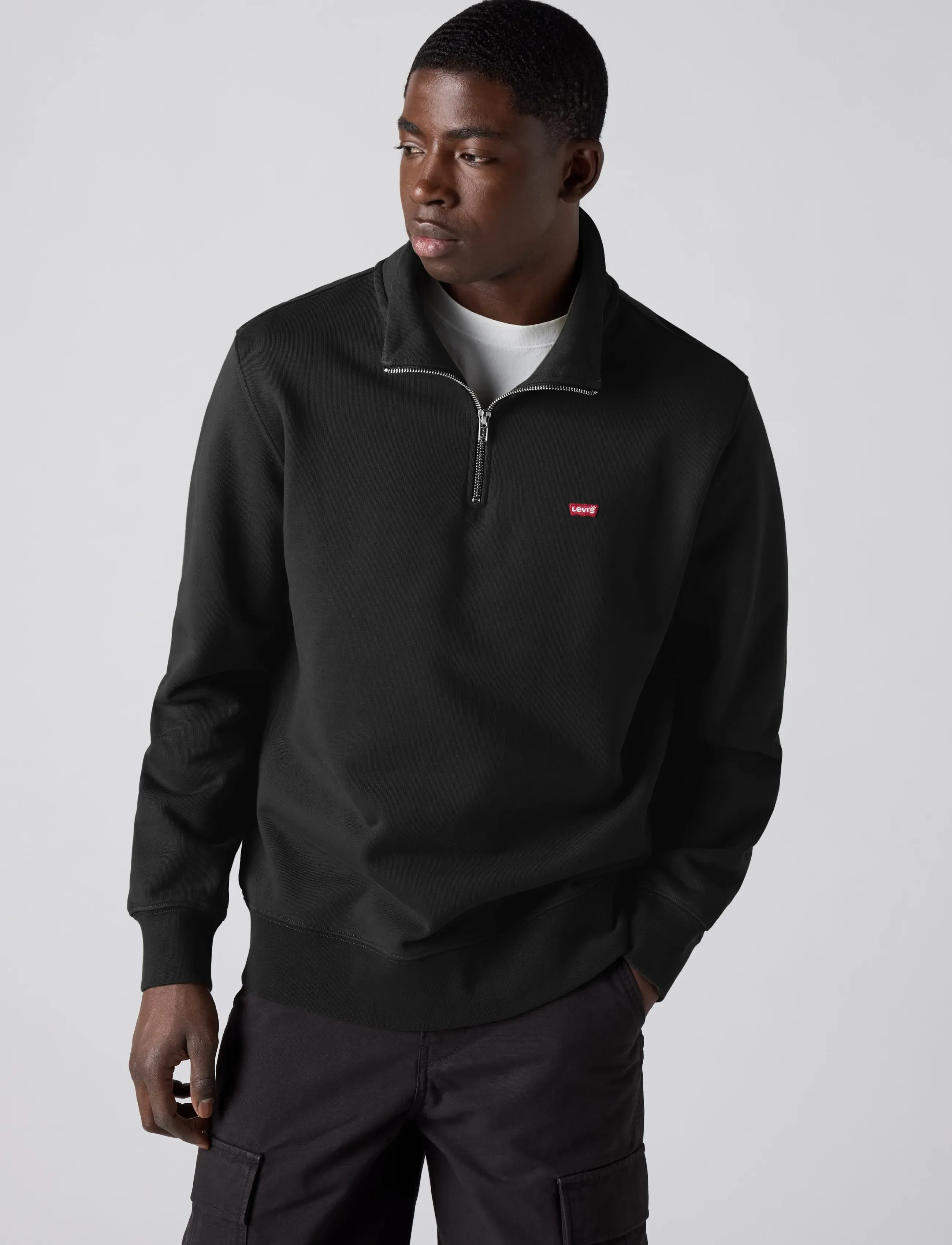 Levi's® LSE_ORIGINAL HM 1/4 ZIP COFFEE - Pullover mit halbem Reißverschluss - BROWNS / brown