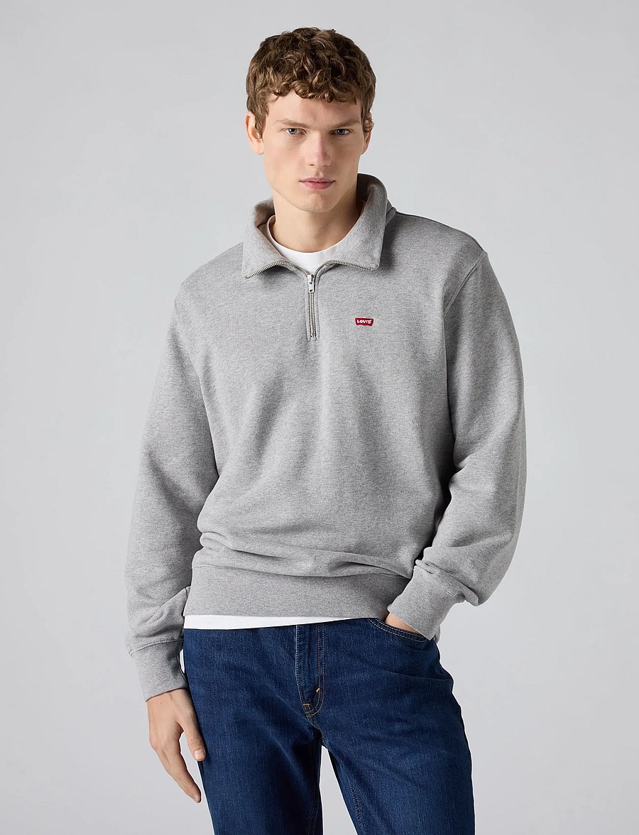 Levi's® - LSE_ORIGINAL HM 1/4 ZIP LSE_MI - poolpika lukuga džemprid - greys - 0