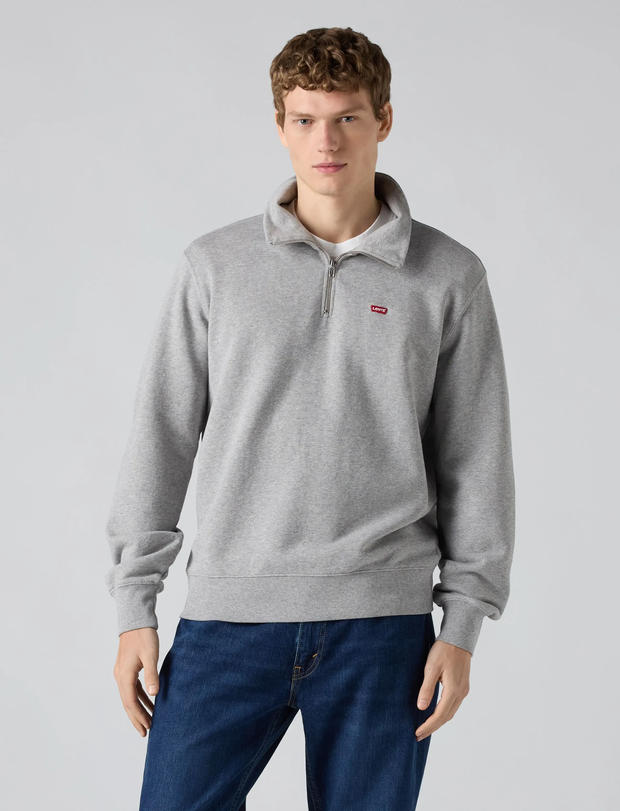 Levi's® - LSE_ORIGINAL HM 1/4 ZIP LSE_MI - poolpika lukuga džemprid - greys - 3