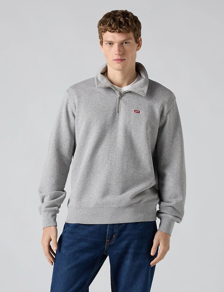 Levi's® - LSE_ORIGINAL HM 1/4 ZIP LSE_MI - poolpika lukuga džemprid - greys - 3