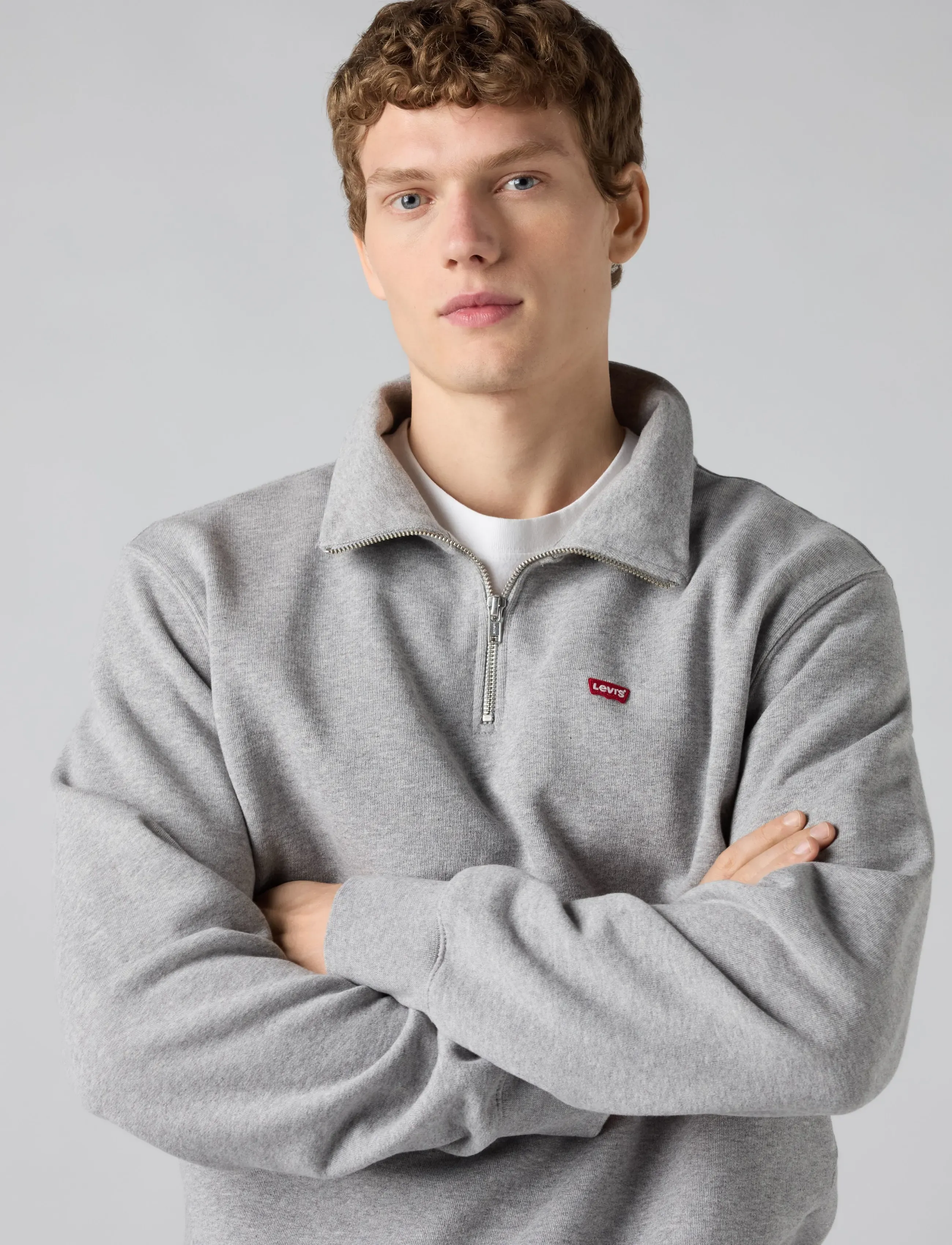 Levi's® - LSE_ORIGINAL HM 1/4 ZIP LSE_MI - poolpika lukuga džemprid - greys - 5