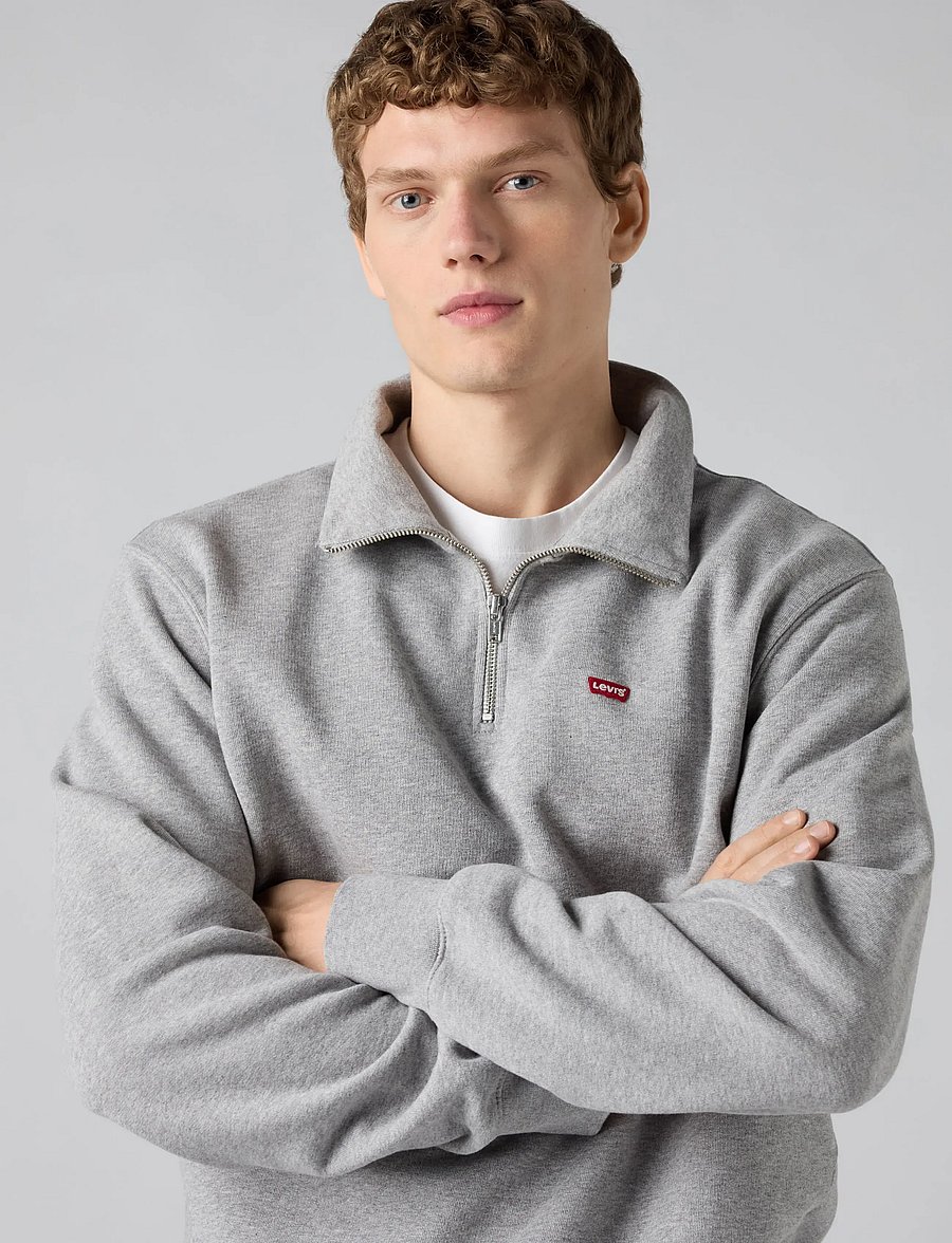 Levi's® - LSE_ORIGINAL HM 1/4 ZIP LSE_MI - poolpika lukuga džemprid - greys - 5