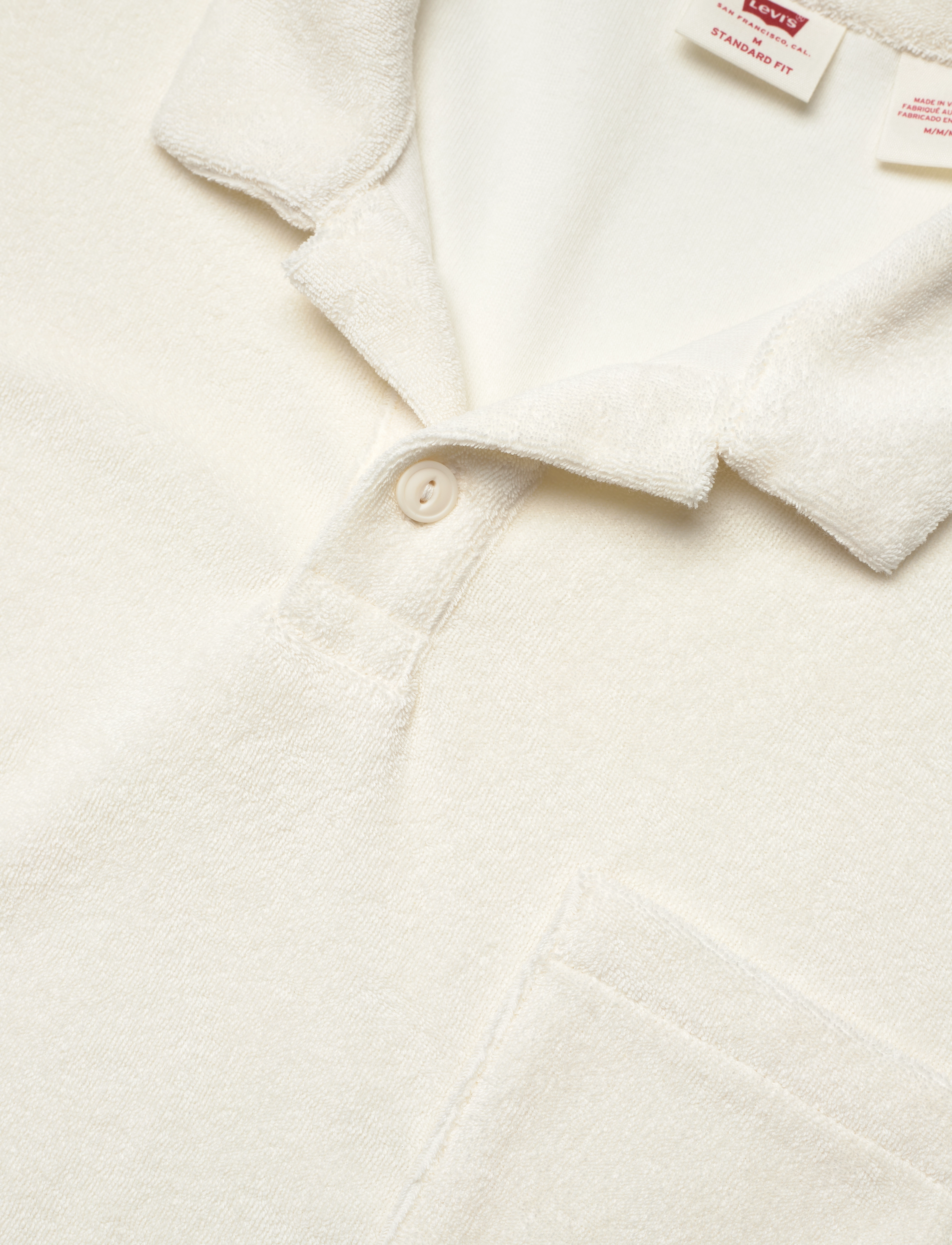 Levi's® - TERRY POCKET POLO EGRET - short-sleeved polos - whites - 4
