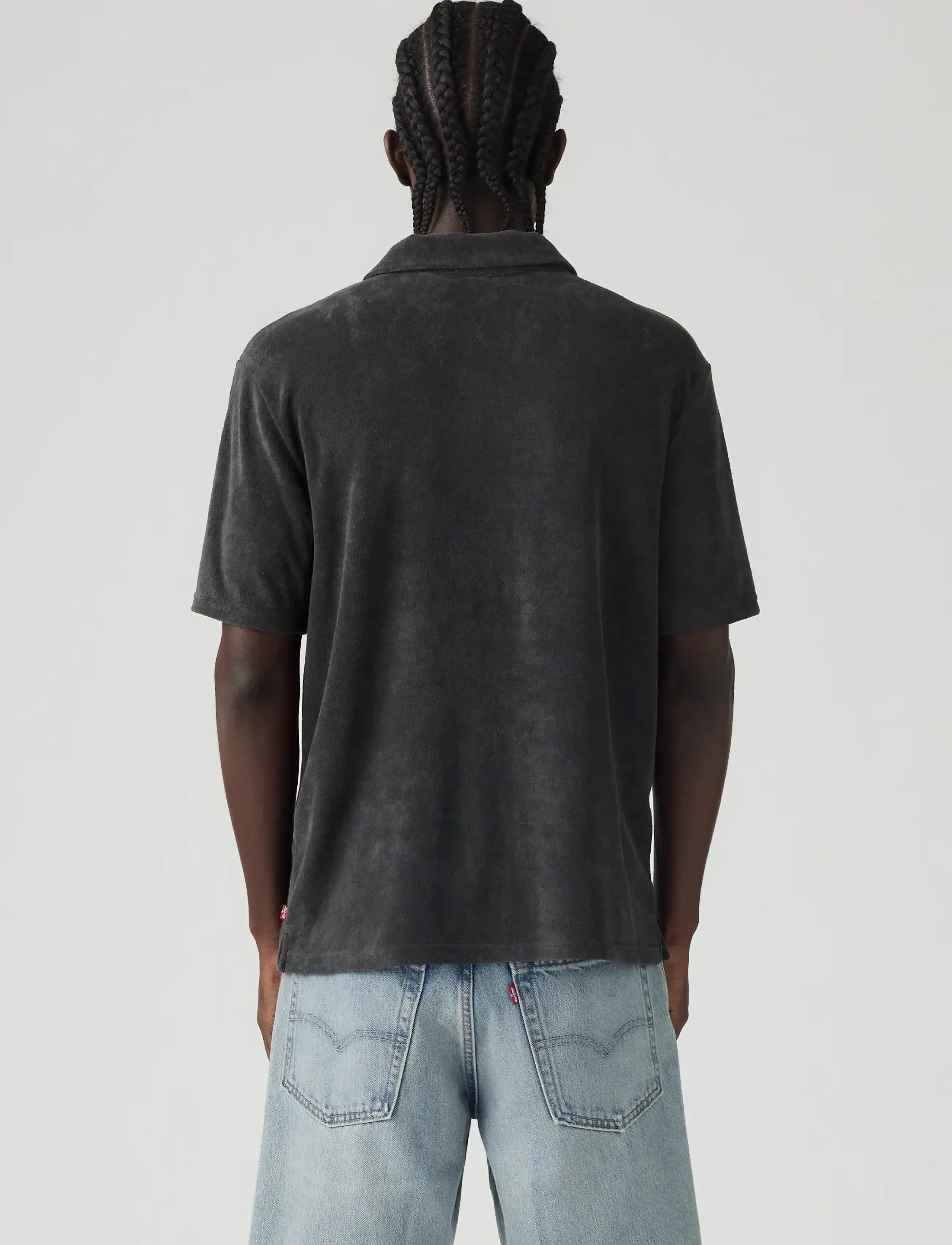 Levi's® - TERRY POCKET POLO DARK PHANTOM - short-sleeved polos - blacks - 3