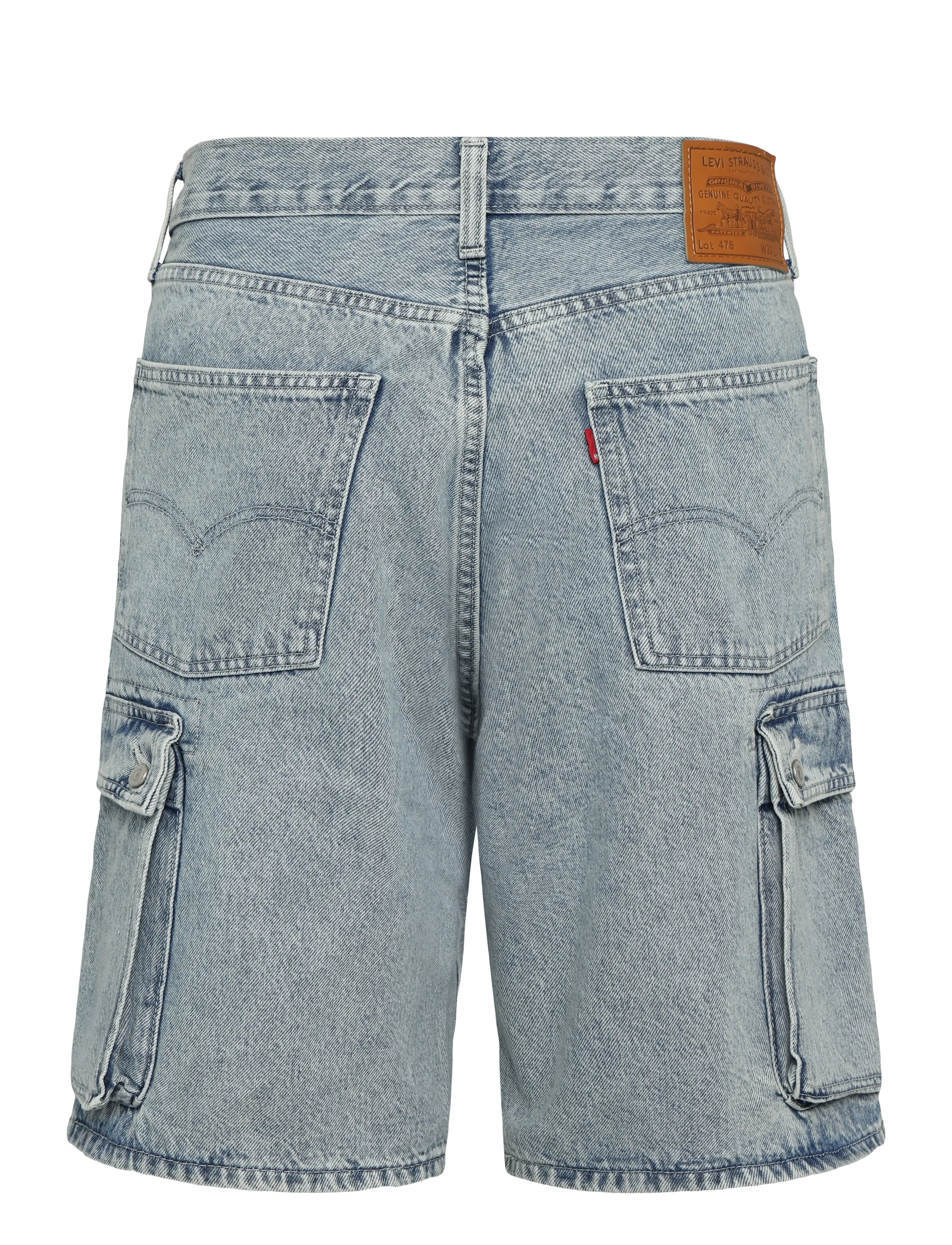 Levi's® - 478 BAGGY CARGO SHORTS MY POCK - cargoshorts - light indigo - worn in - 2