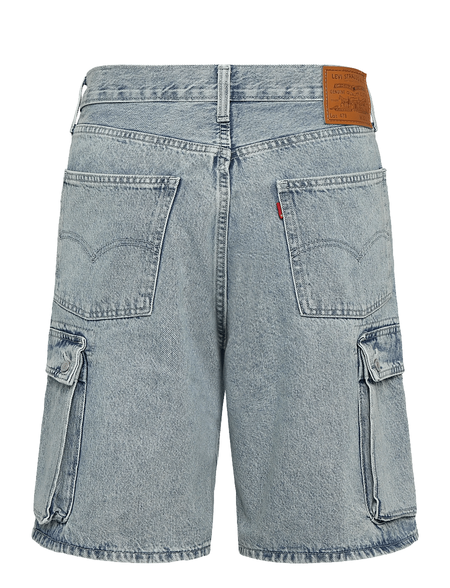 Levi's® - 478 BAGGY CARGO SHORTS MY POCK - cargoshorts - light indigo - worn in - 2