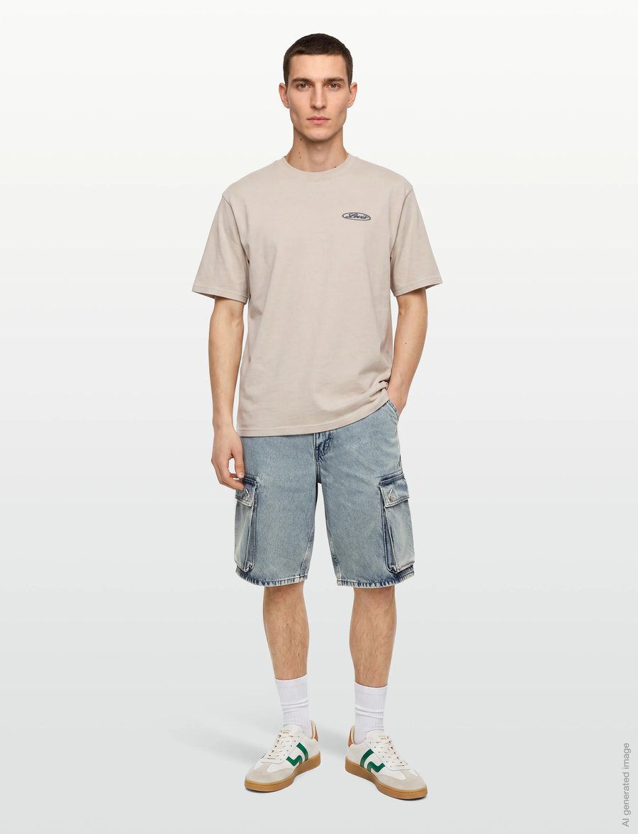 Levi's® - 478 BAGGY CARGO SHORTS MY POCK - cargoshorts - light indigo - worn in - 0