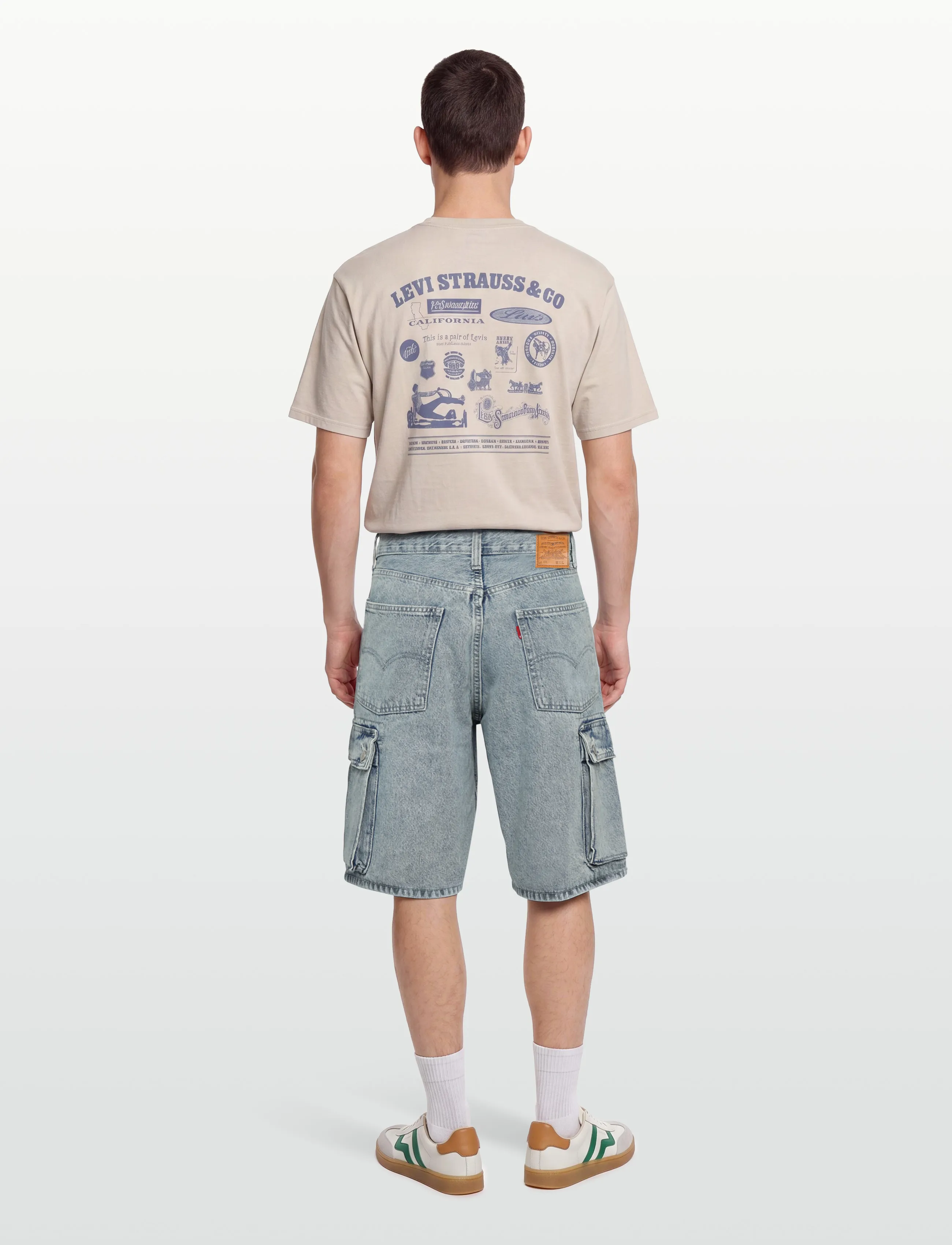 Levi's® - 478 BAGGY CARGO SHORTS MY POCK - cargoshorts - light indigo - worn in - 4