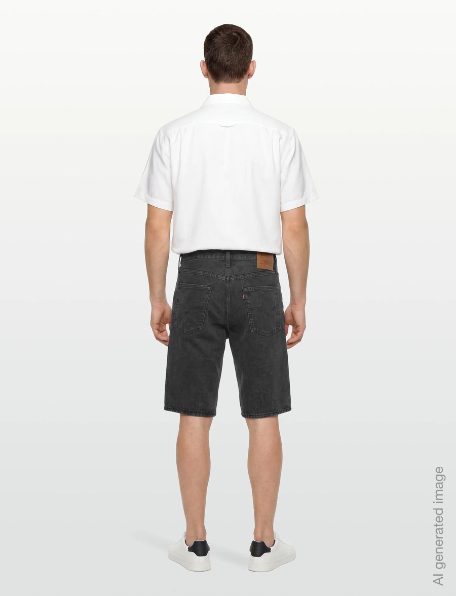Levi's® - 478 BAGGY SHORTS OVERNIGHT BAG - lühikesed teksapüksid - blacks - 4
