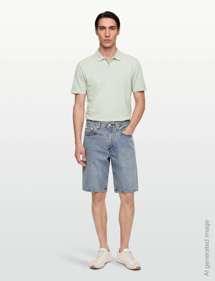 Levi's® - 478 BAGGY SHORTS MY POCKETS FU - lühikesed teksapüksid - light indigo - worn in - 0