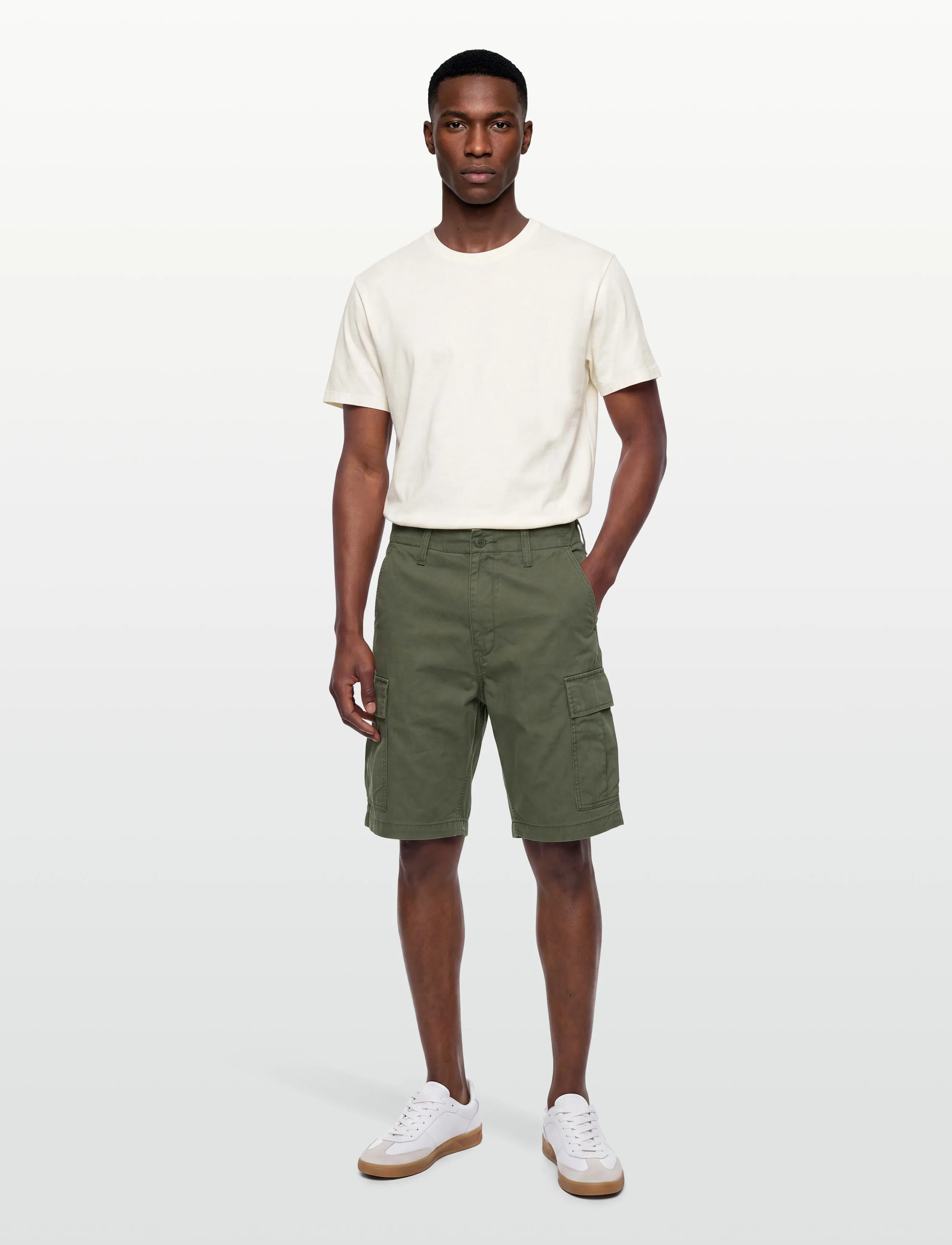 Levi's Carrier Cargo Shrt2 Olive Nigh, Mænd, Cargo Shorts, Kakigrøn, Str: 36