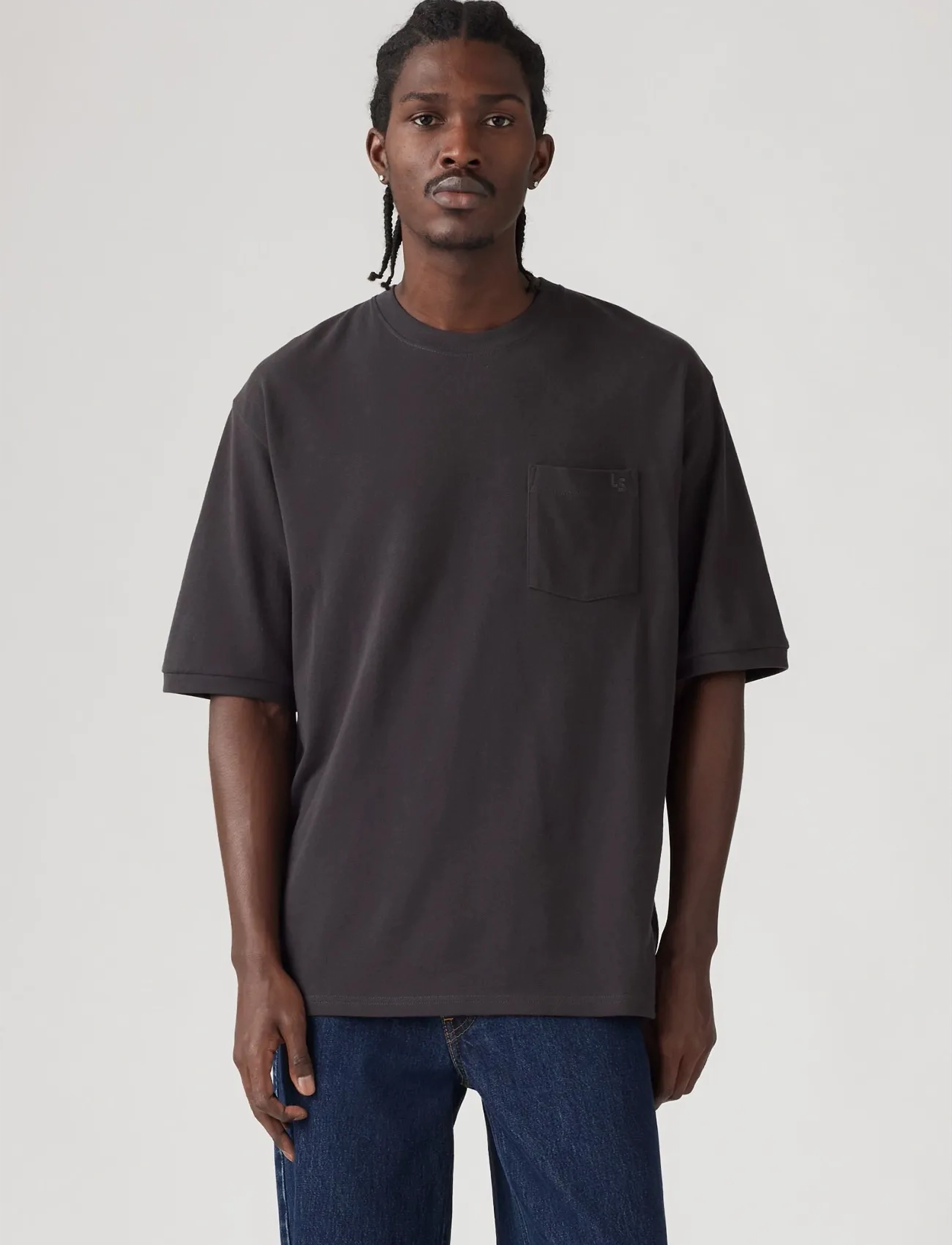 Levi's® - HALF SLEEVE PIQUE TEE DARK PHA - blacks - 3