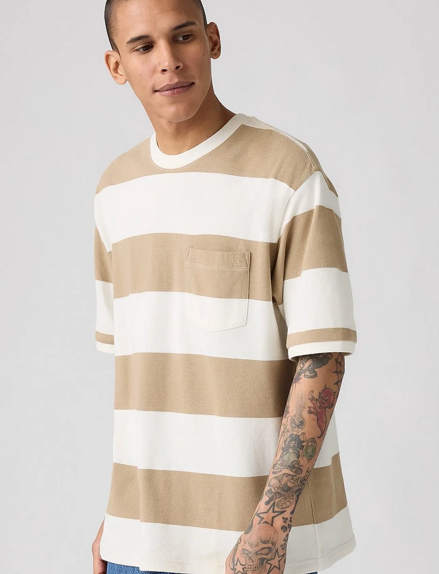 Levi's® - HALF SLEEVE PIQUE TEE RIGBY ST - neutrals - 0