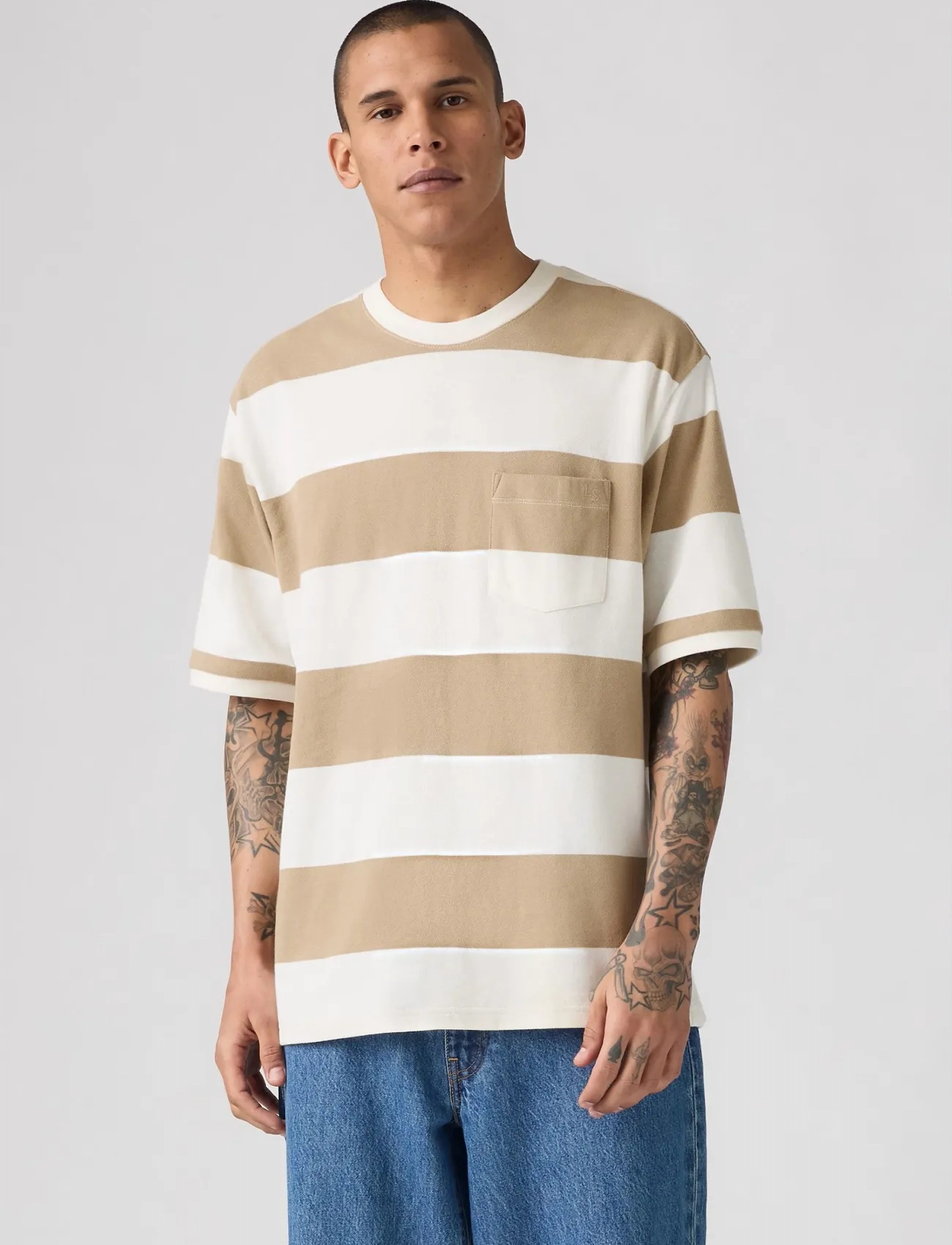 Levi's® - HALF SLEEVE PIQUE TEE RIGBY ST - neutrals - 3