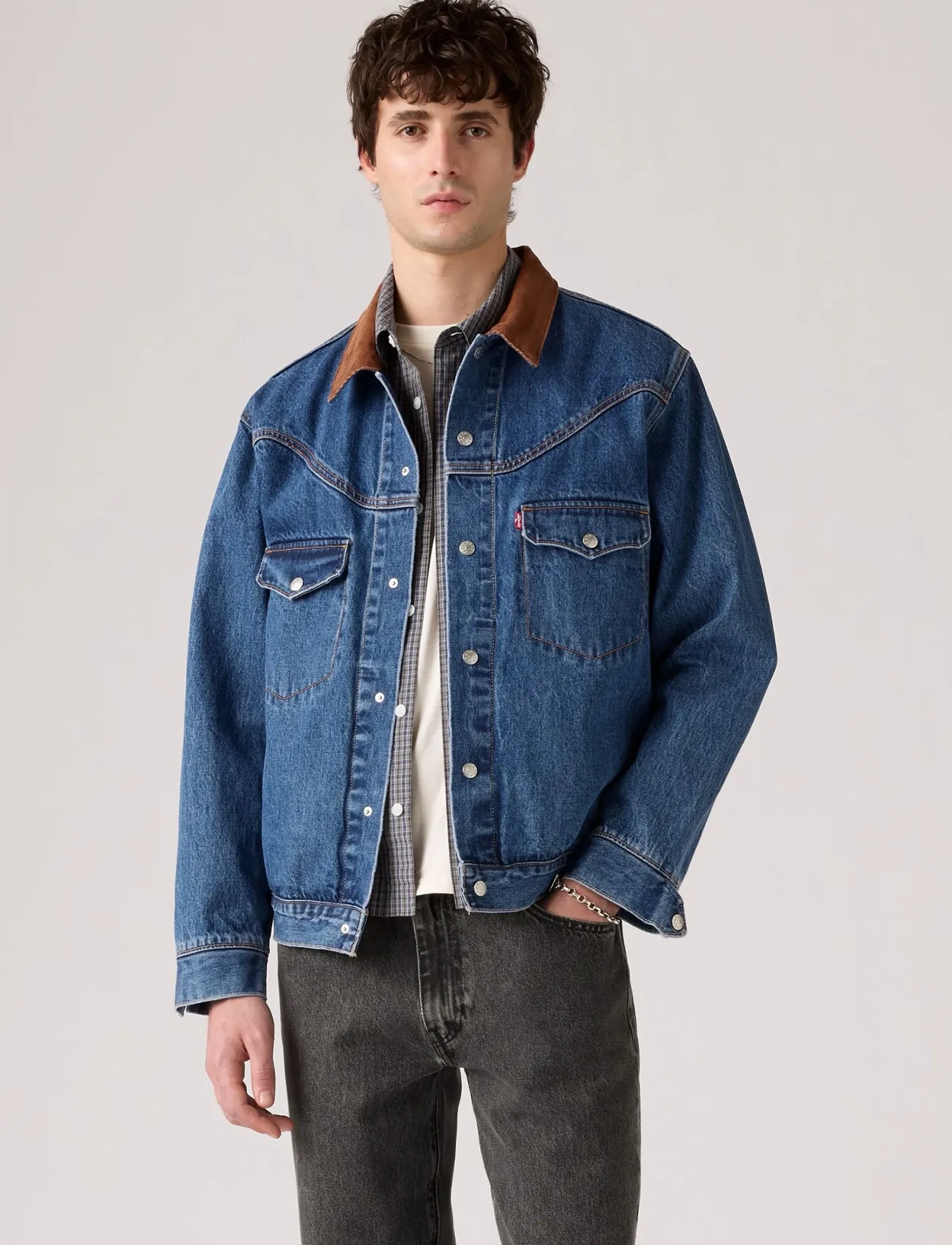Levi's® - WESTERN SHORTHORN TRK NORTH AC - dark indigo - worn in - 3