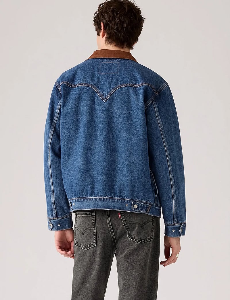 Levi's® - WESTERN SHORTHORN TRK NORTH AC - vestes en jean non doublées - dark indigo - worn in - 4