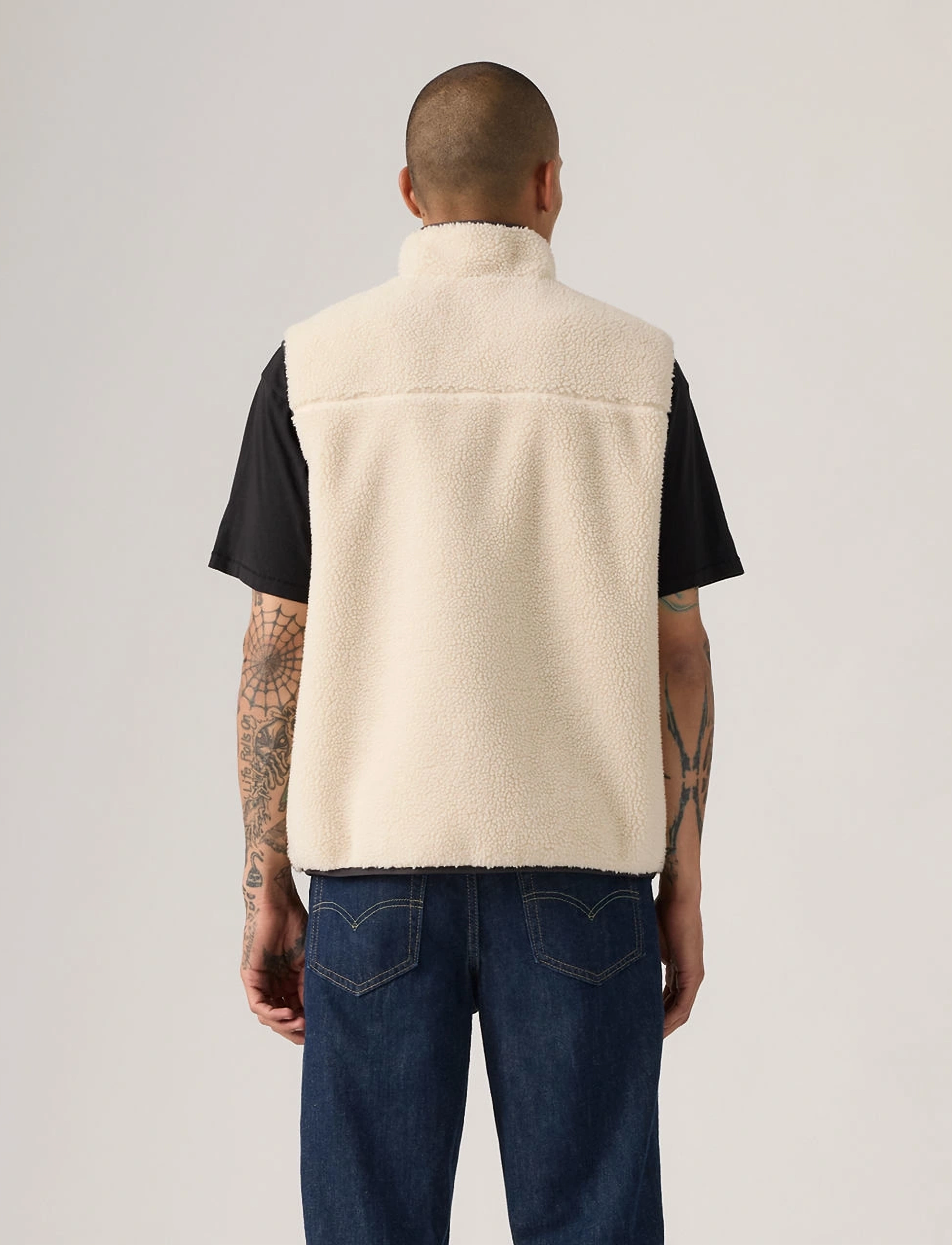 Levi's® - JOONIE SHERPA VEST OATMEAL - veste - neutrals - 3