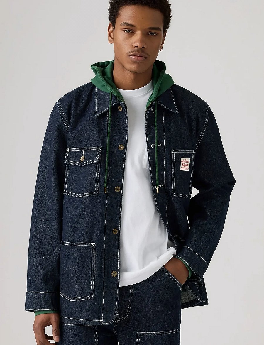 Levi's® - BERKLEY CHORE COAT MORNIN CLAS - lined denim jackets - dark indigo - flat finishs - 0