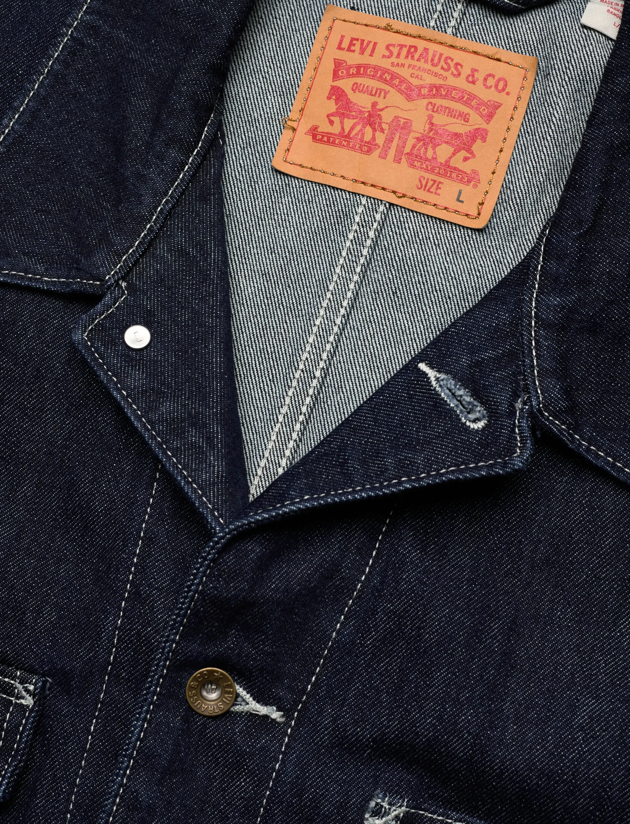 Levi's® - BERKLEY CHORE COAT MORNIN CLAS - uforede denimjakker - dark indigo - flat finish - 4