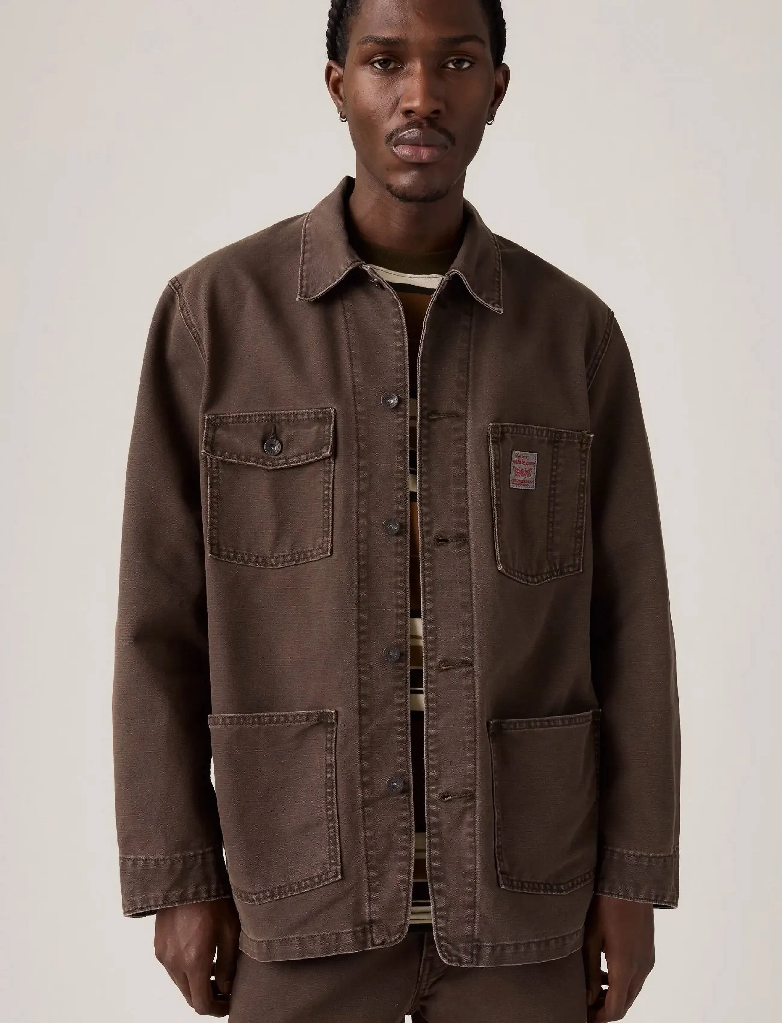 Levi's® BERKLEY CHORE COAT CRACKIN BRA - Yfirhafnir - BROWNS / brown