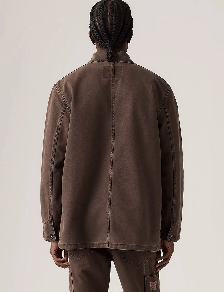 Levi's® - BERKLEY CHORE COAT CRACKIN BRA - spijkerjasjes zonder voering - browns - 3