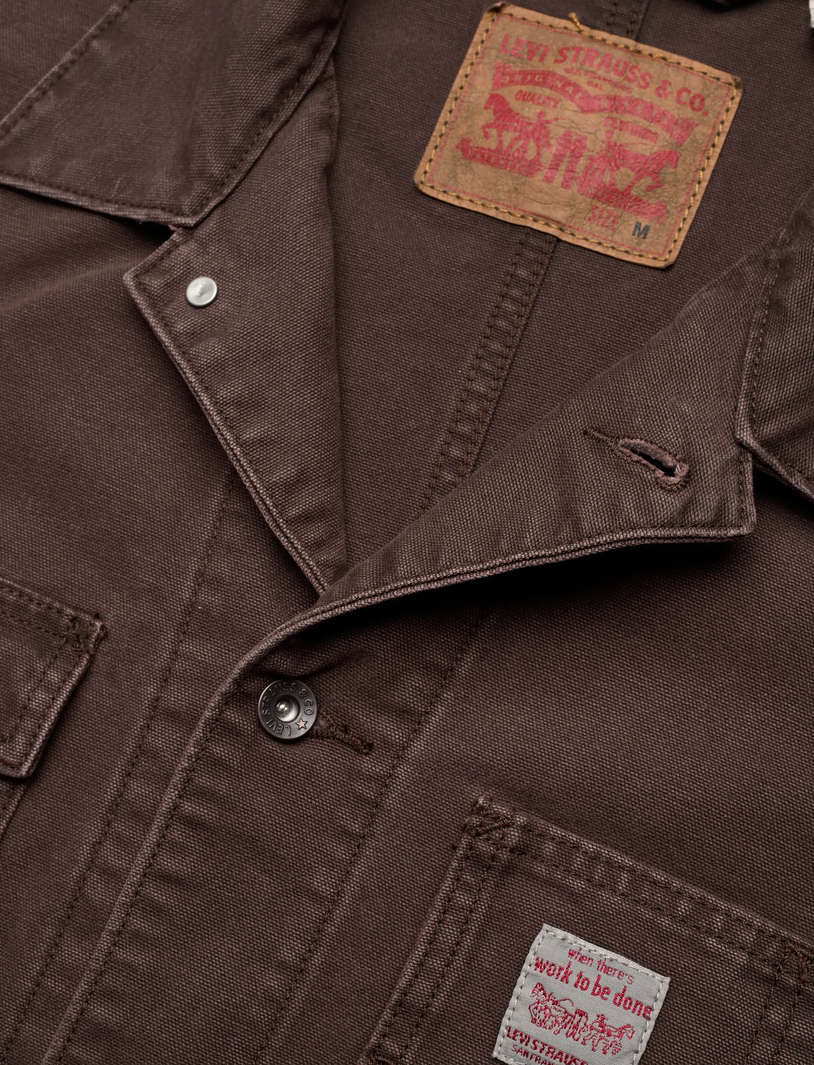 Levi's® - BERKLEY CHORE COAT CRACKIN BRA - spijkerjasjes zonder voering - browns - 4