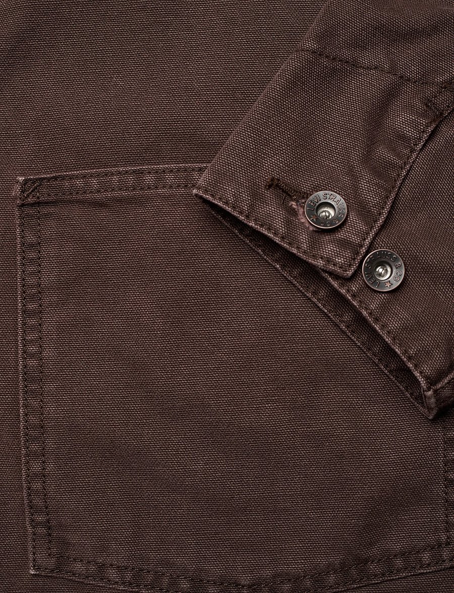 Levi's® - BERKLEY CHORE COAT CRACKIN BRA - spijkerjasjes zonder voering - browns - 5