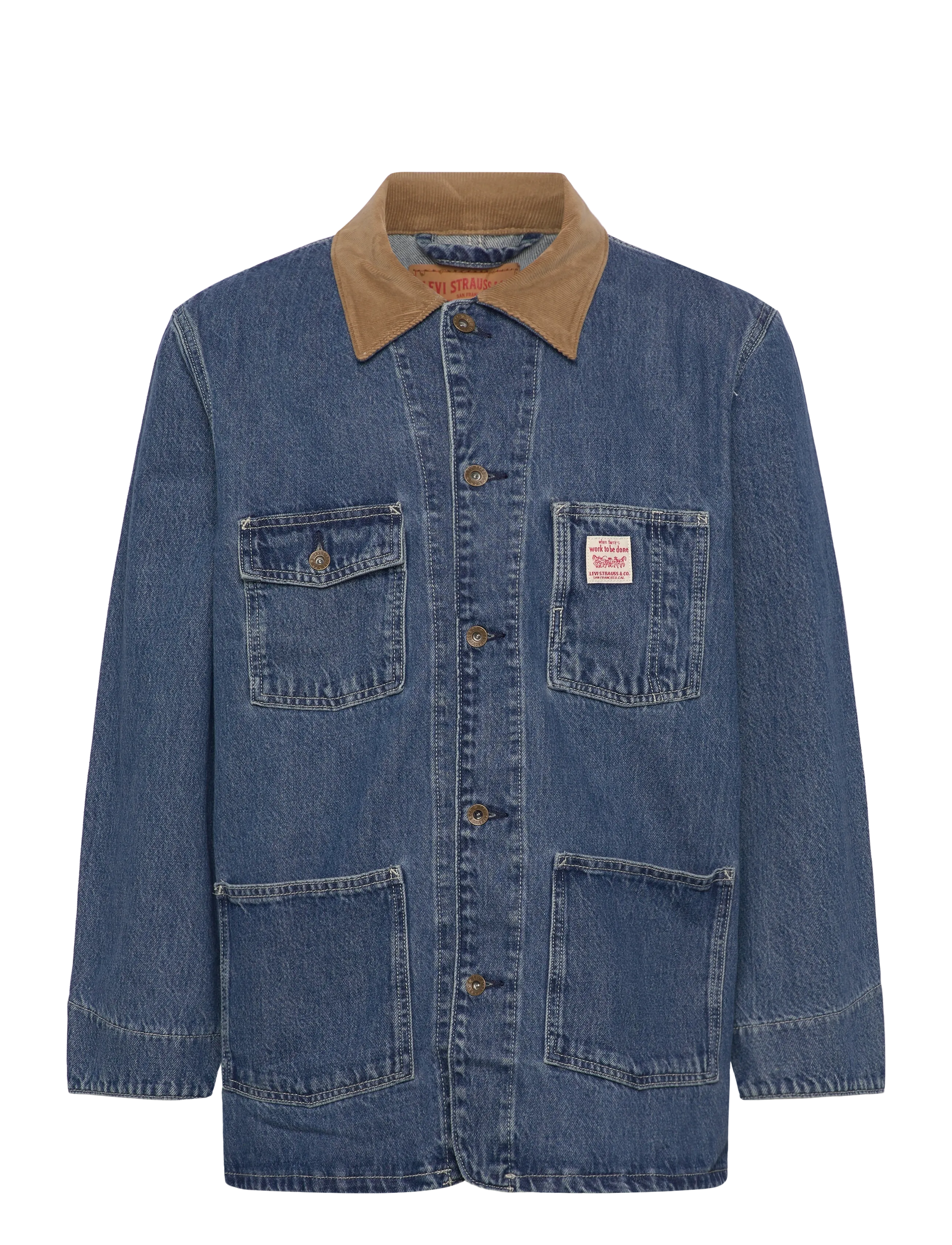 Levi's® BERKLEY CHORE COAT SUNBURNT CH - Light Coats - MED INDIGO - WORN IN / blue