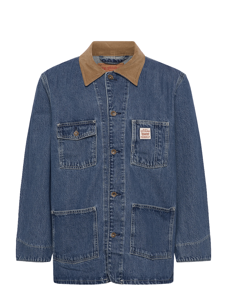 Levi's® - BERKLEY CHORE COAT SUNBURNT CH - leichte mäntel - med indigo - worn in - 1