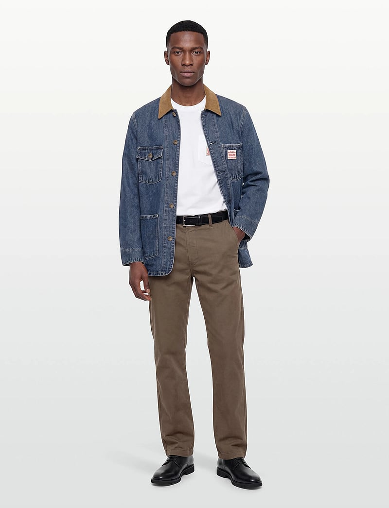Levi's® - BERKLEY CHORE COAT SUNBURNT CH - cienkie płaszcze - med indigo - worn in - 0