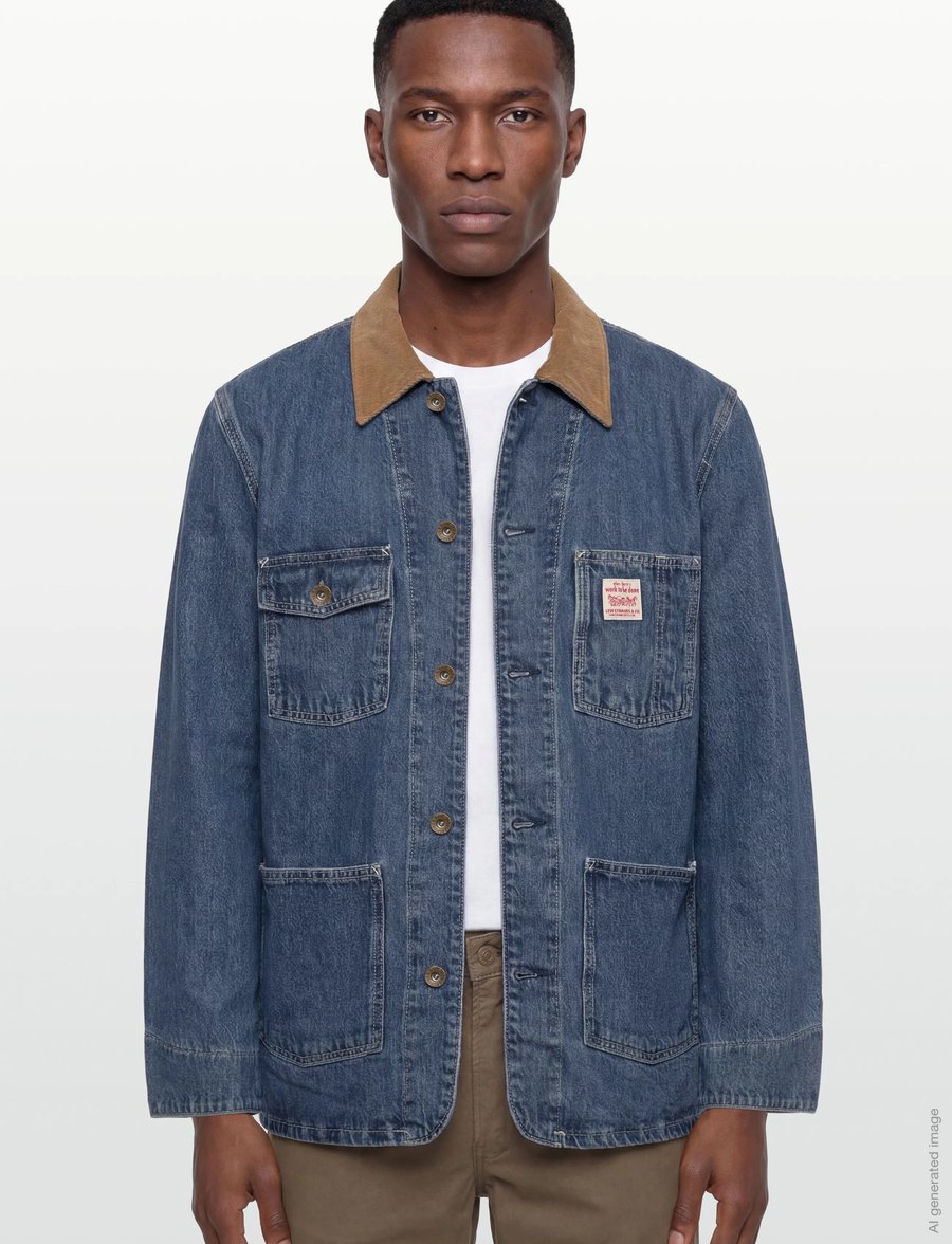 Levi's® - BERKLEY CHORE COAT SUNBURNT CH - leichte mäntel - med indigo - worn in - 4
