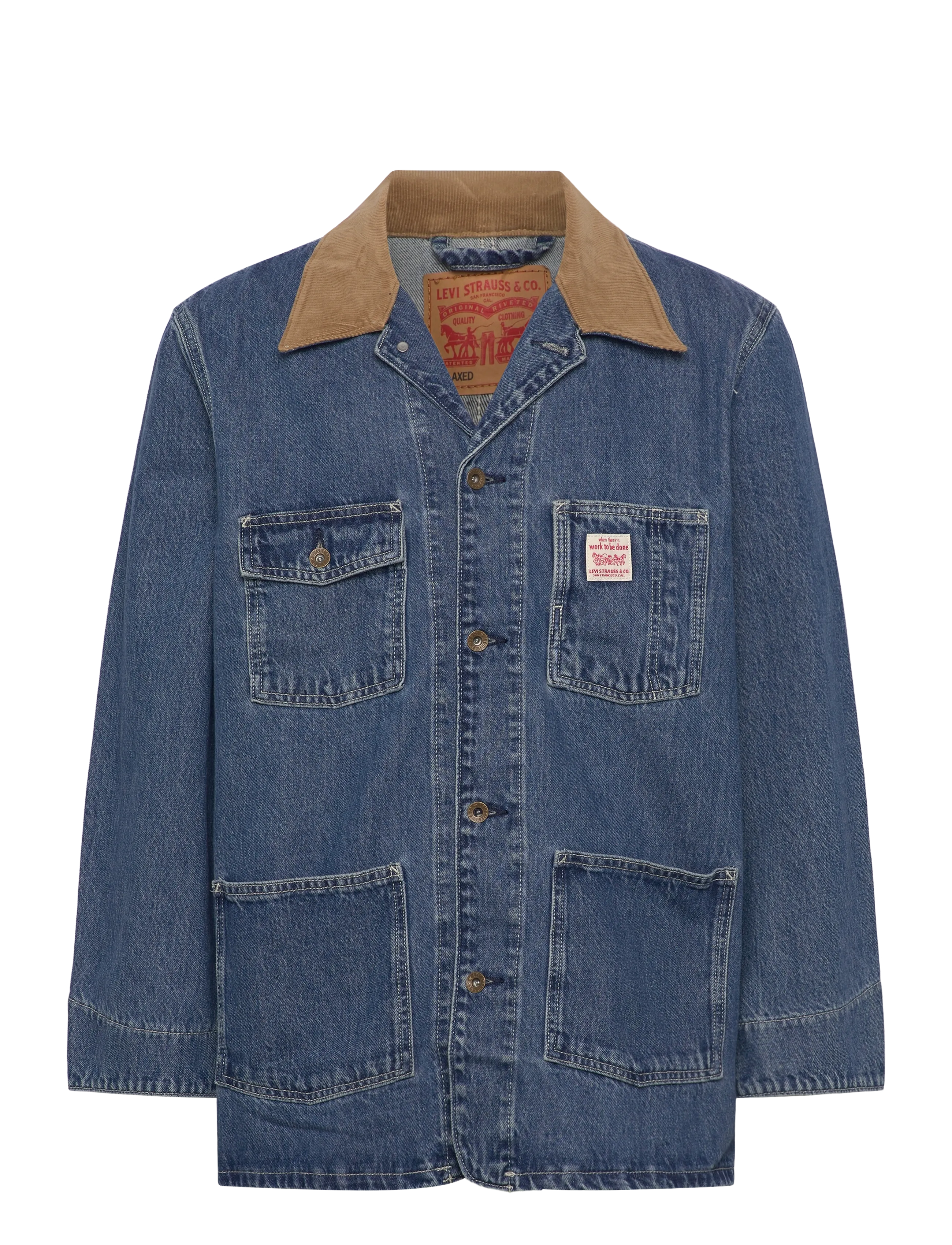 Levi's® - BERKLEY CHORE COAT SUNBURNT CH - lette frakker - med indigo - worn in - 3