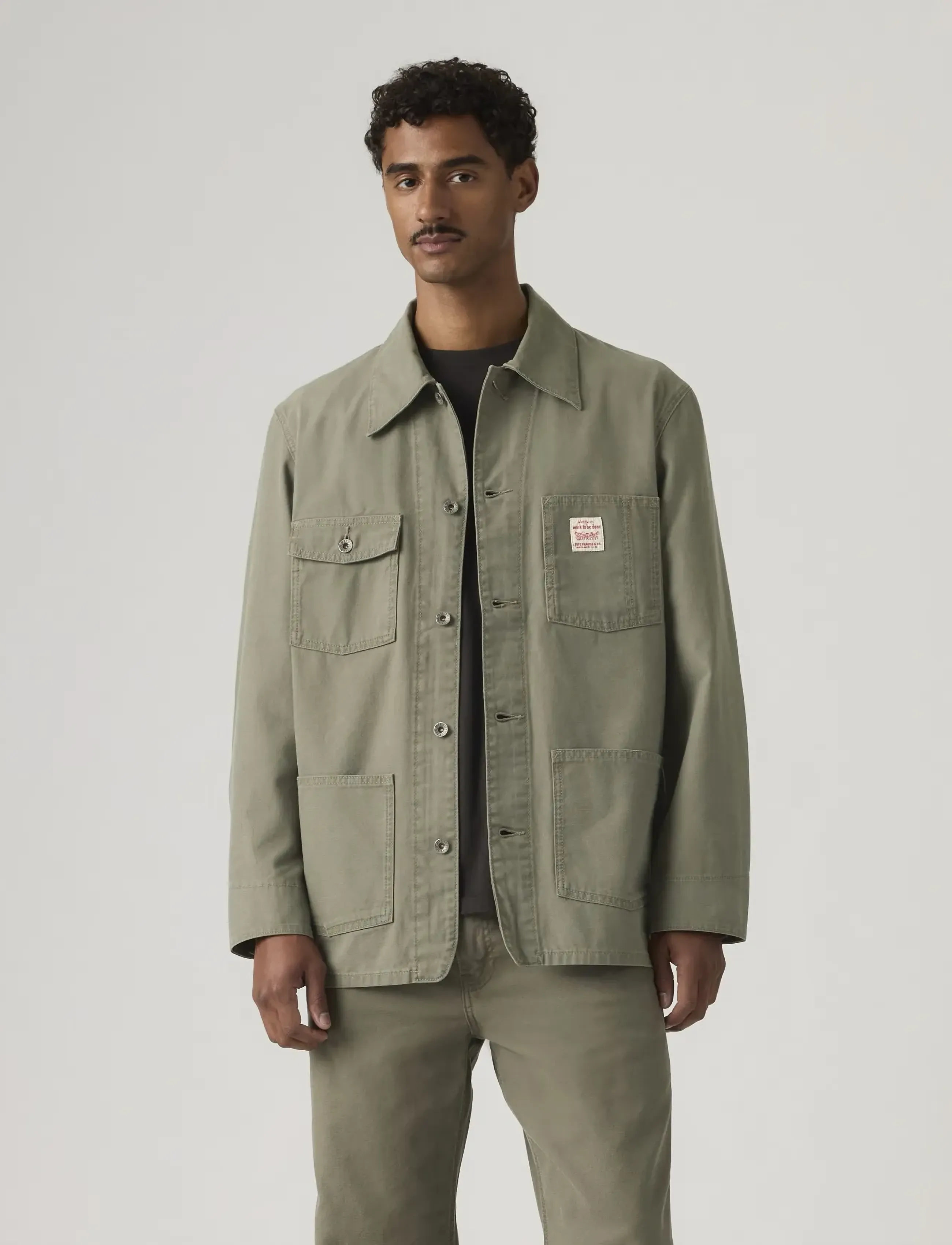 Levi's® - BERKLEY CHORE COAT DRIED OREGA - leichte mäntel - greens - 3