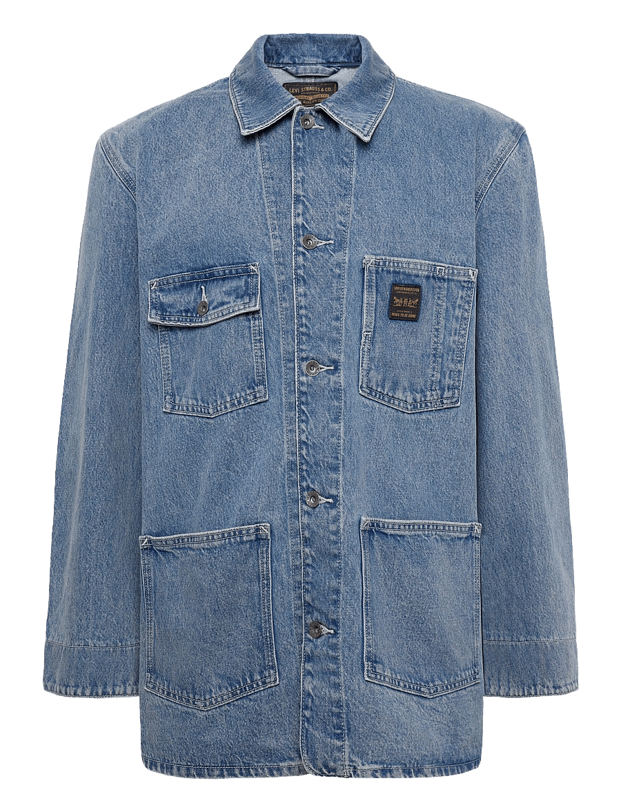 Levi's® - BERKLEY CHORE COAT DUCK DIVING - ungefütterte denimjacken - light indigo - worn in - 1