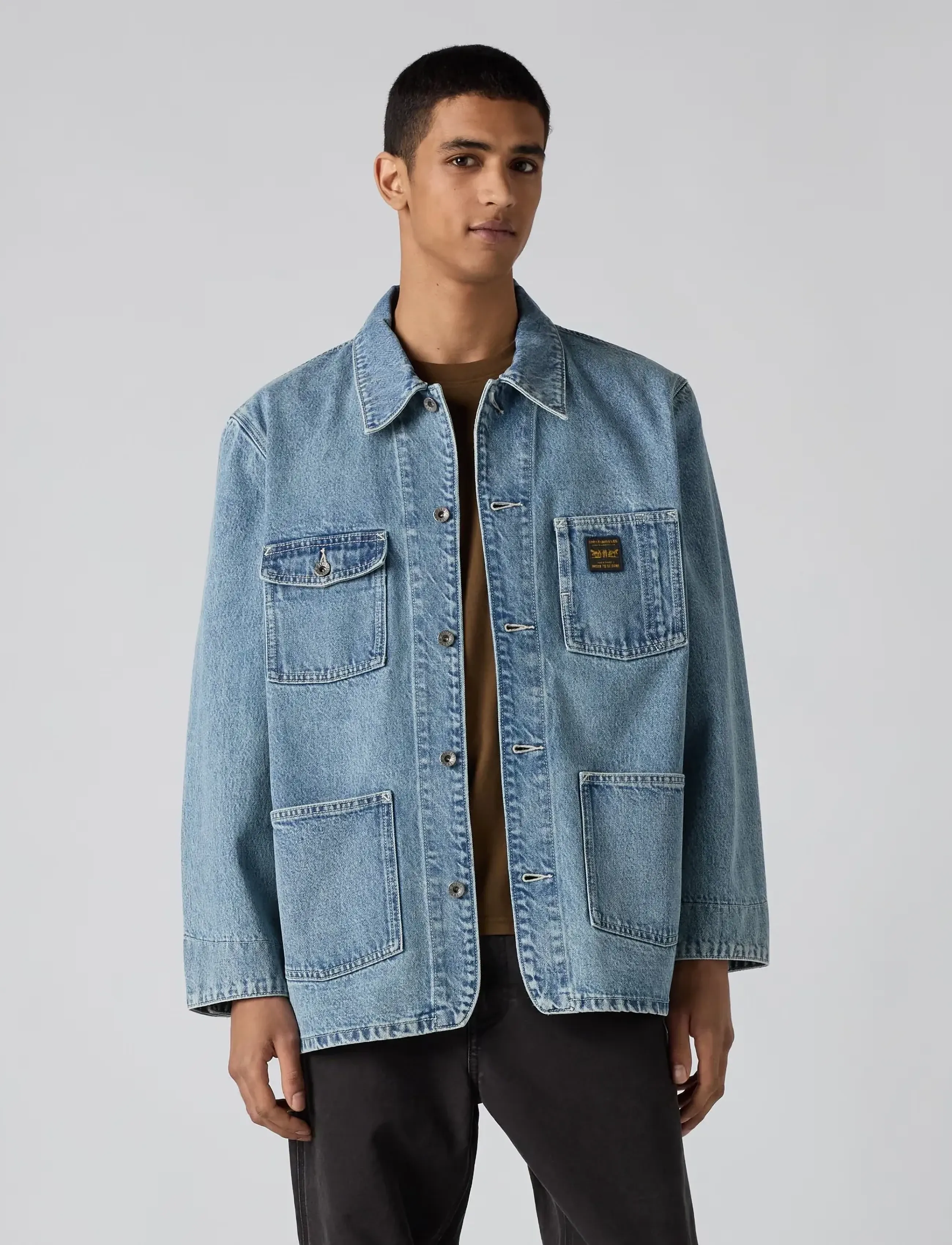 Levi's® - BERKLEY CHORE COAT DUCK DIVING - ungefütterte denimjacken - light indigo - worn in - 3
