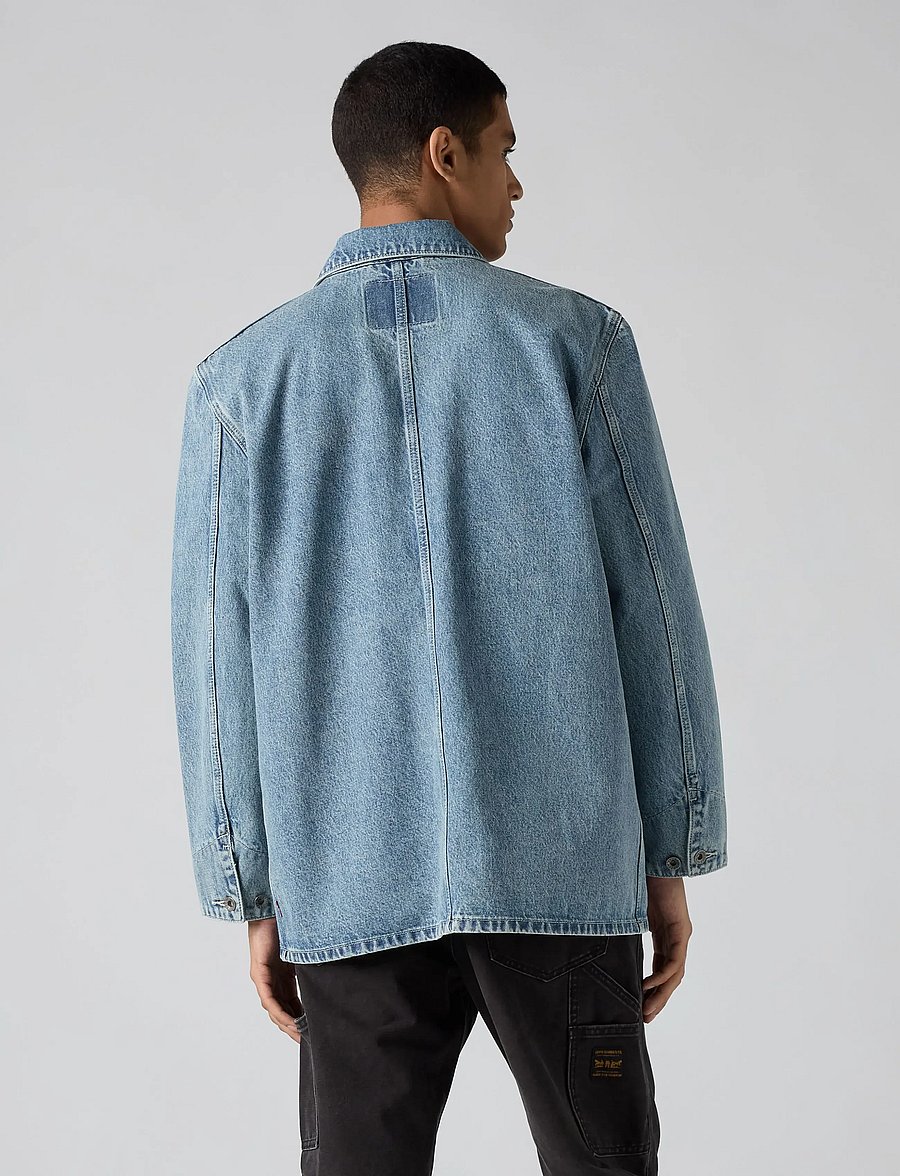 Levi's® - BERKLEY CHORE COAT DUCK DIVING - ungefütterte denimjacken - light indigo - worn in - 4