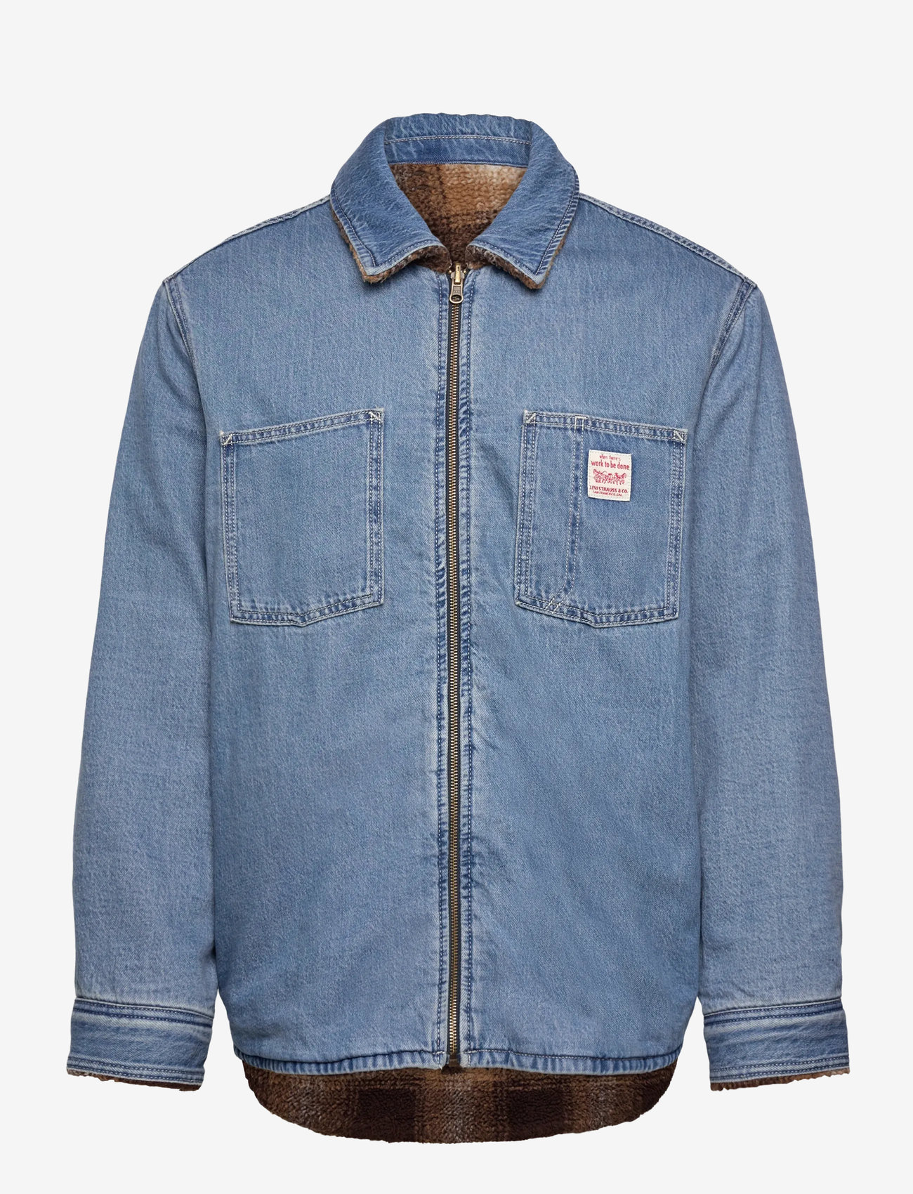 Levi's® - FWW REVERSIBLE SHACKET EARLY M - jeansjacken - light indigo - flat finis - 0