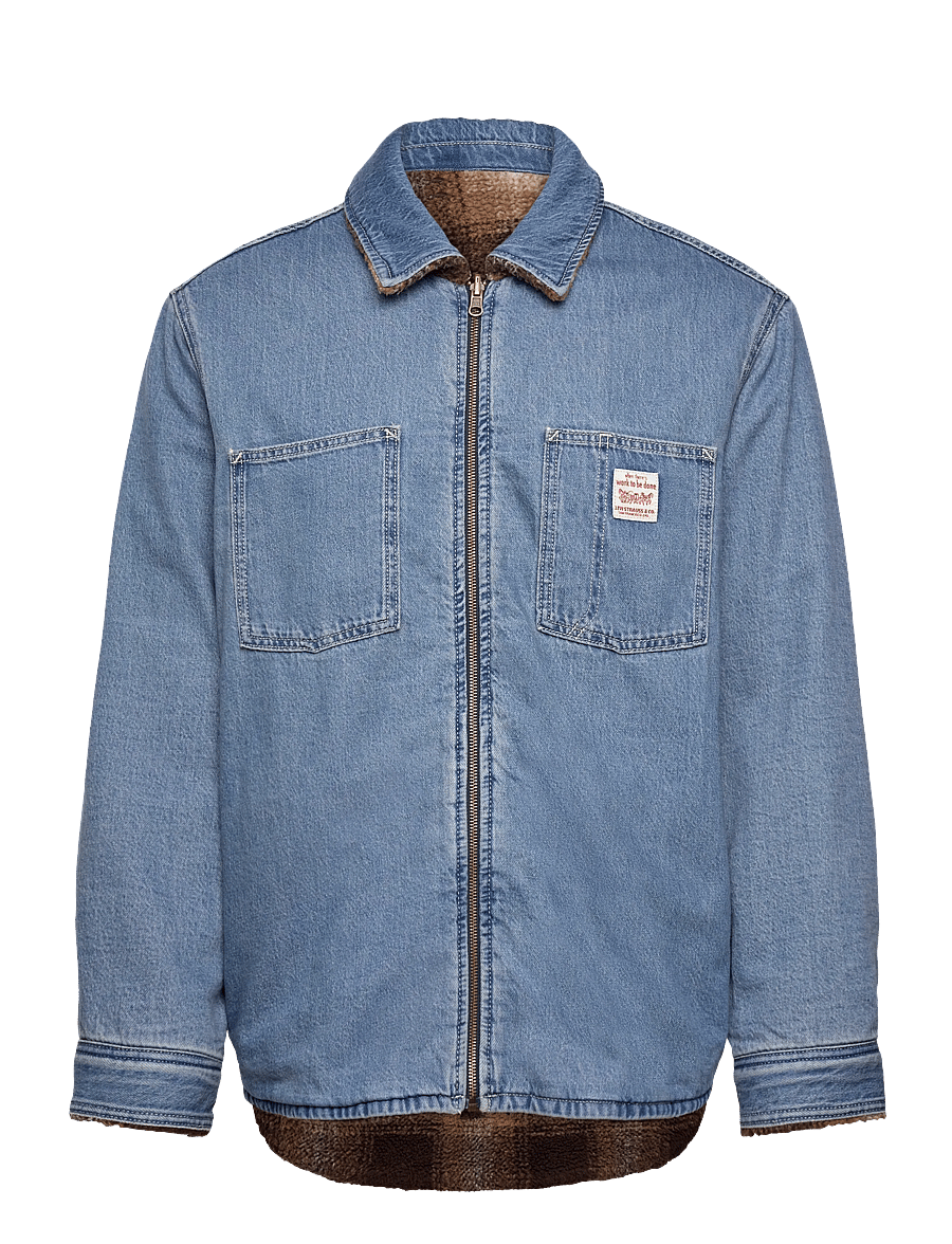 Levi's® - FWW REVERSIBLE SHACKET EARLY M - voodriga teksatagid - light indigo - flat finis - 1