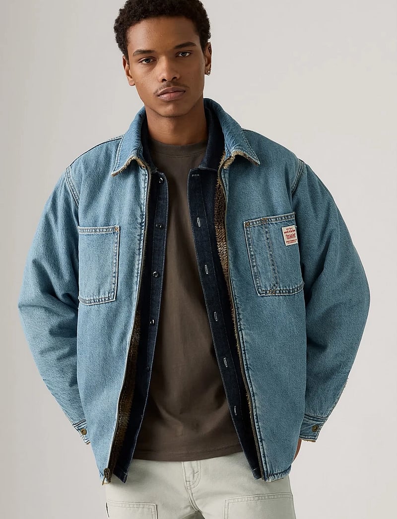 Levi's® - FWW REVERSIBLE SHACKET EARLY M - gefütterte denimjacken - light indigo - flat finis - 0