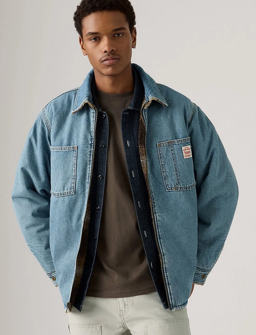 Levi's® - FWW REVERSIBLE SHACKET EARLY M - voodriga teksatagid - light indigo - flat finis - 0