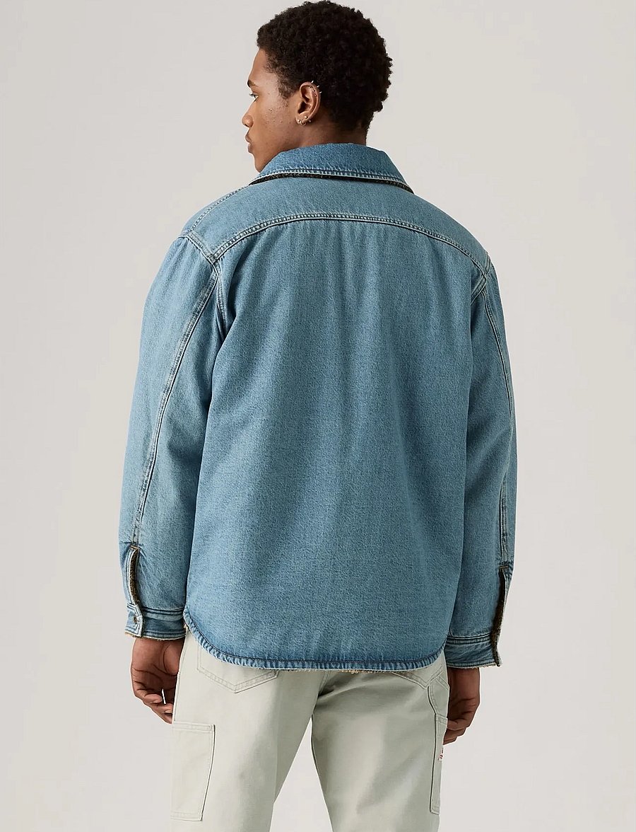 Levi's® - FWW REVERSIBLE SHACKET EARLY M - voodriga teksatagid - light indigo - flat finis - 5