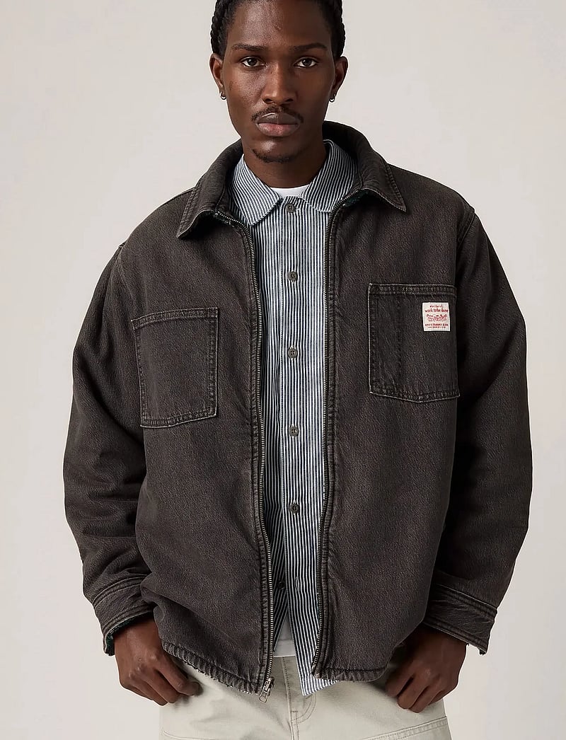 Levi's® - FWW REVERSIBLE SHACKET LATE NI - gefütterte denimjacken - blacks - 0