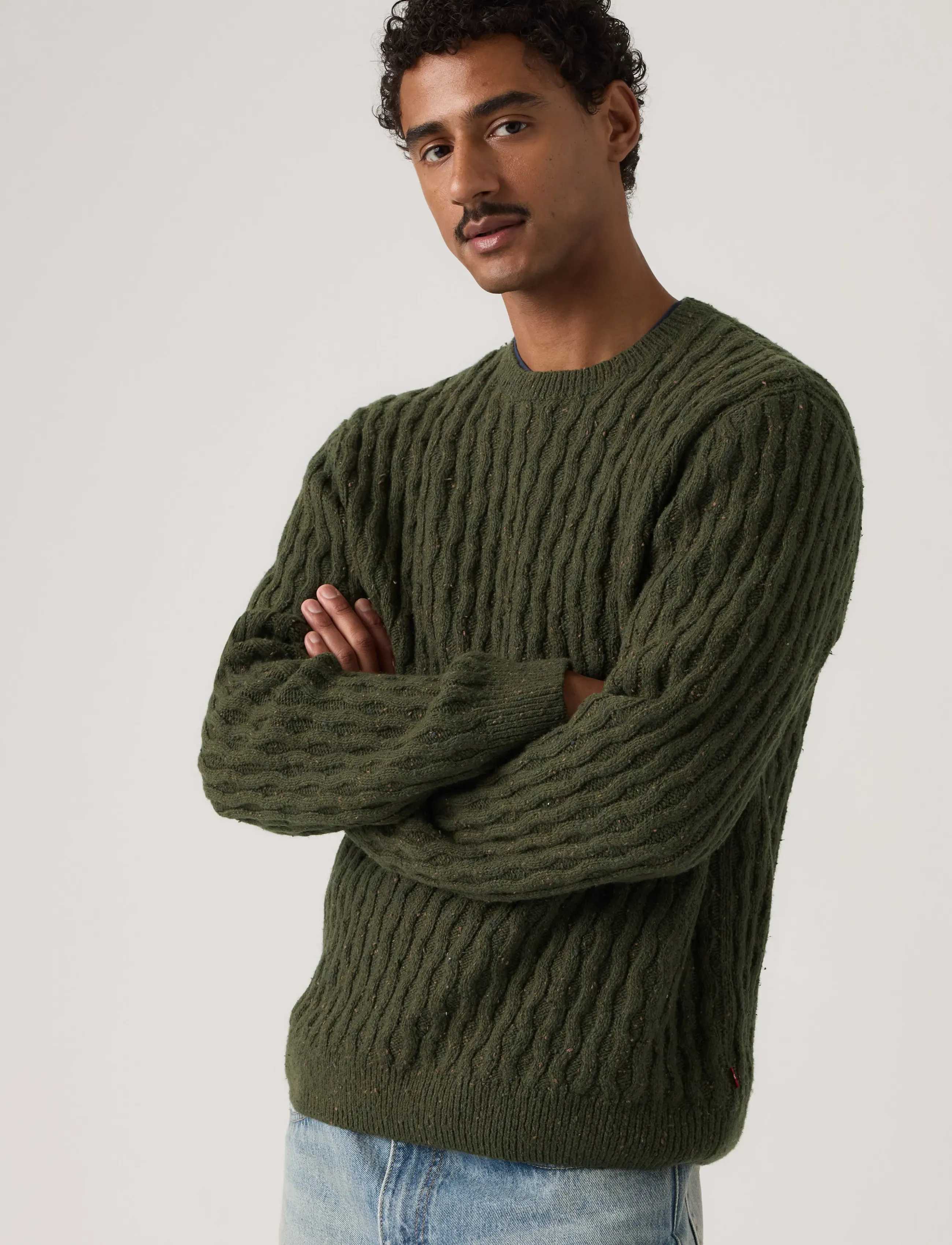 Levi's® PRESIDIO CREW FULL NEEDLE NEPS - Sweatshirts & Hoodies - GREENSA / green