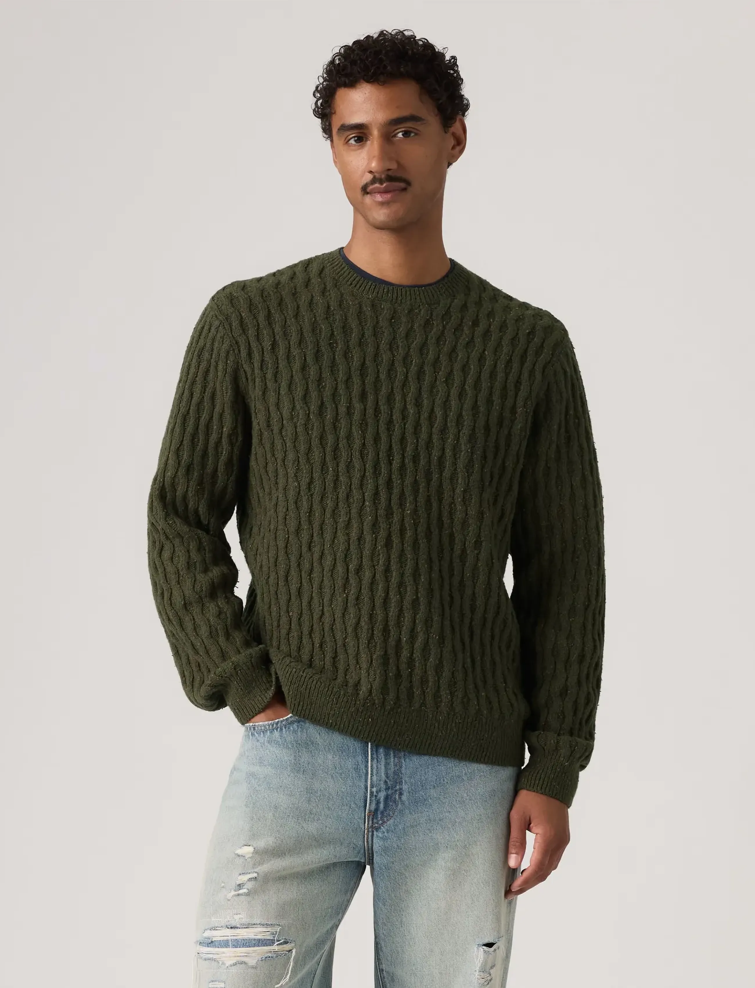 Levi's® - PRESIDIO CREW FULL NEEDLE NEPS - dressipluusid - greensa - 4