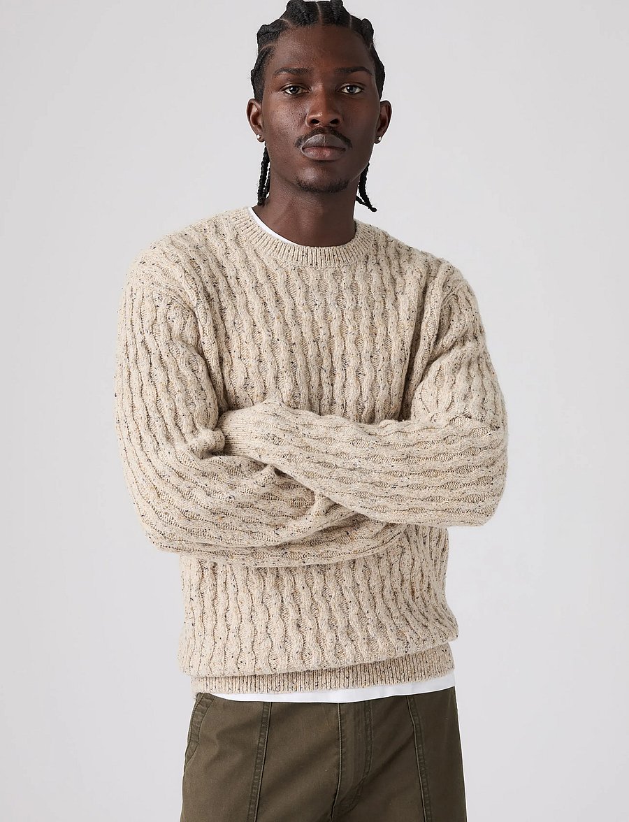 Levi's® - PRESIDIO CREW NEPS BRINDLE SWE - Ümara kaelusega - browns - 0