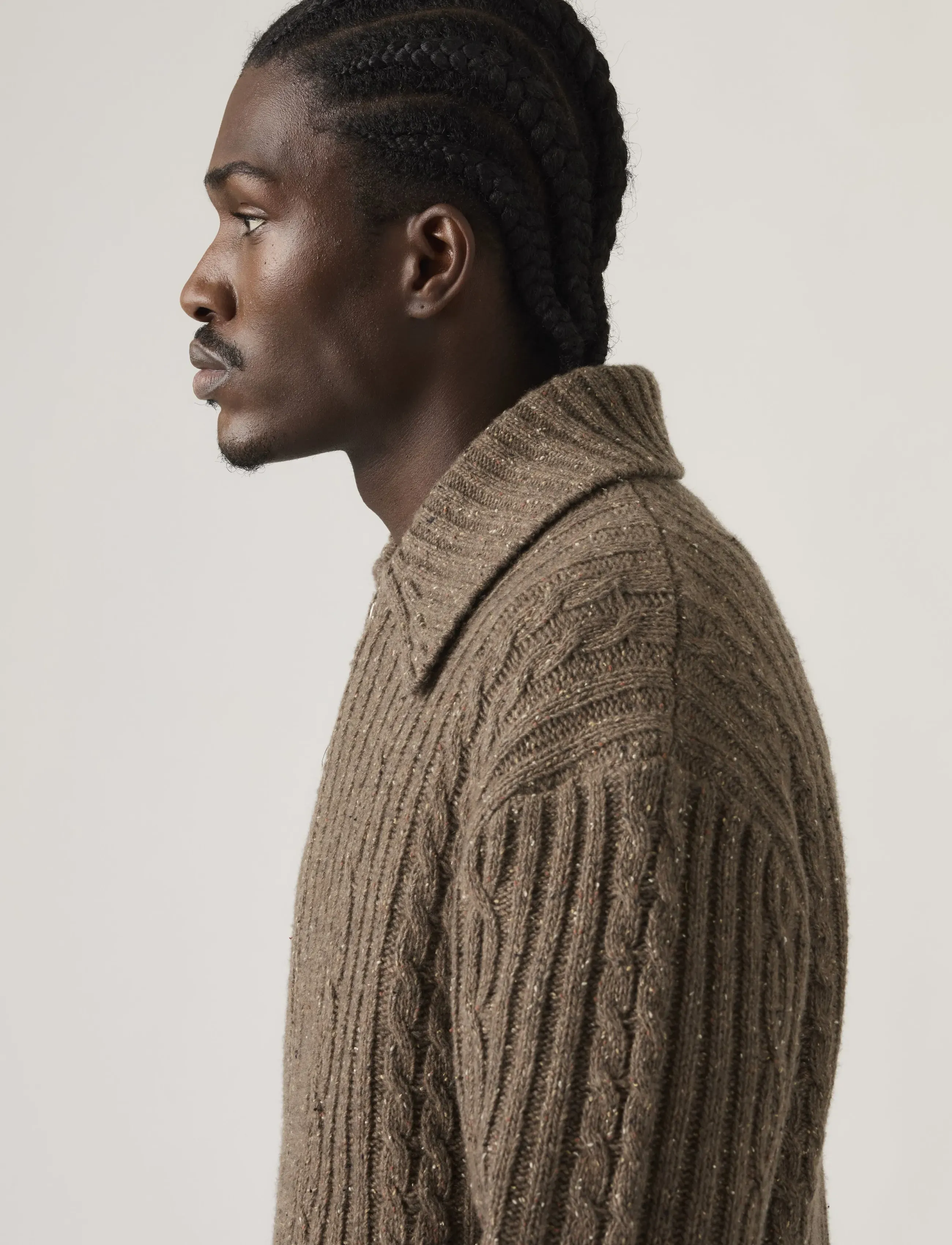 Levi's® - TELEGRAPH ZIP CARDIGAN WALNUT - strickmode - neutrals - 4