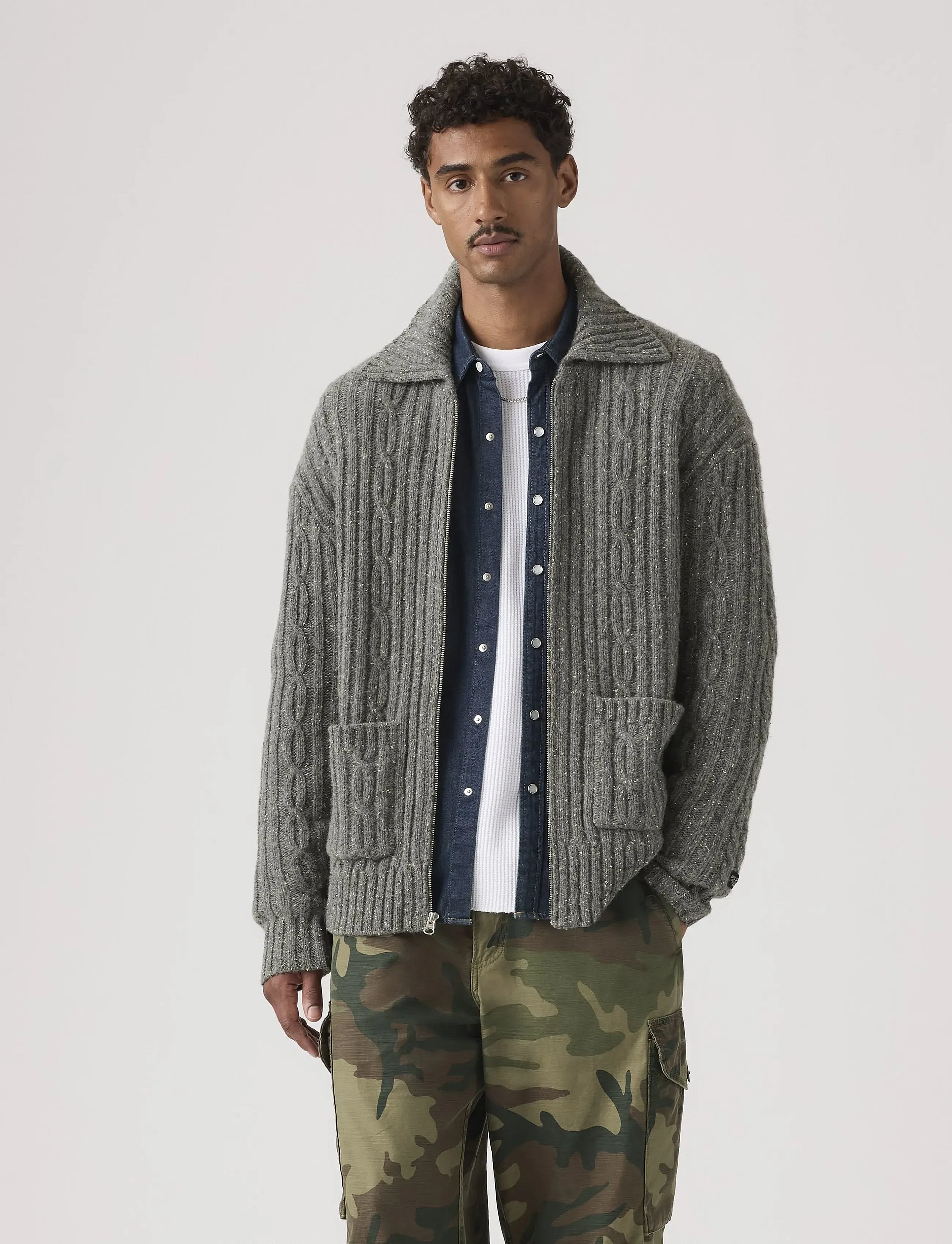 LEVIS ® Telegraph Zip Cardigan Quarry