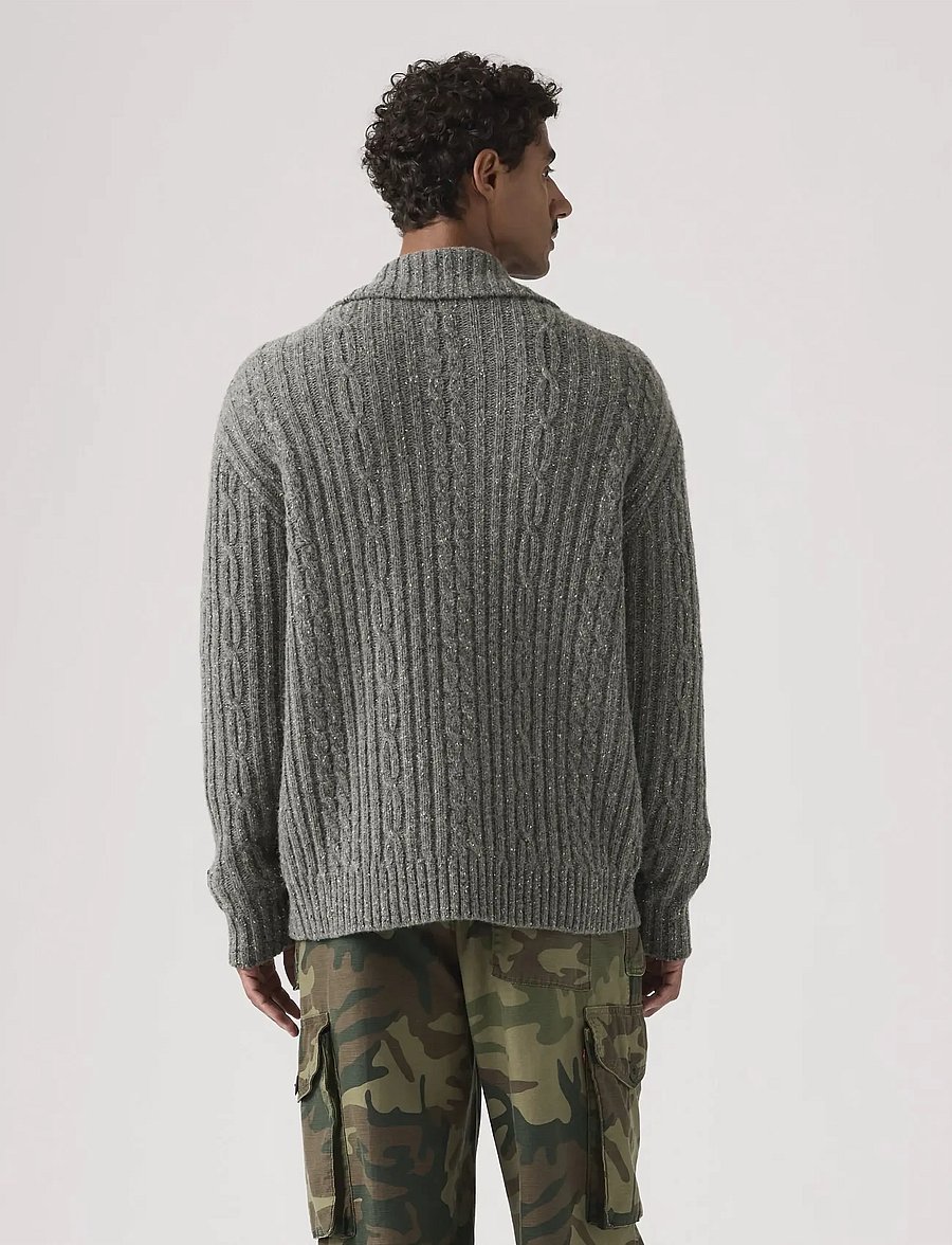Levi's® - TELEGRAPH ZIP CARDIGAN QUARRY - pullover mit durchgehendem reißverschluss - neutrals - 3