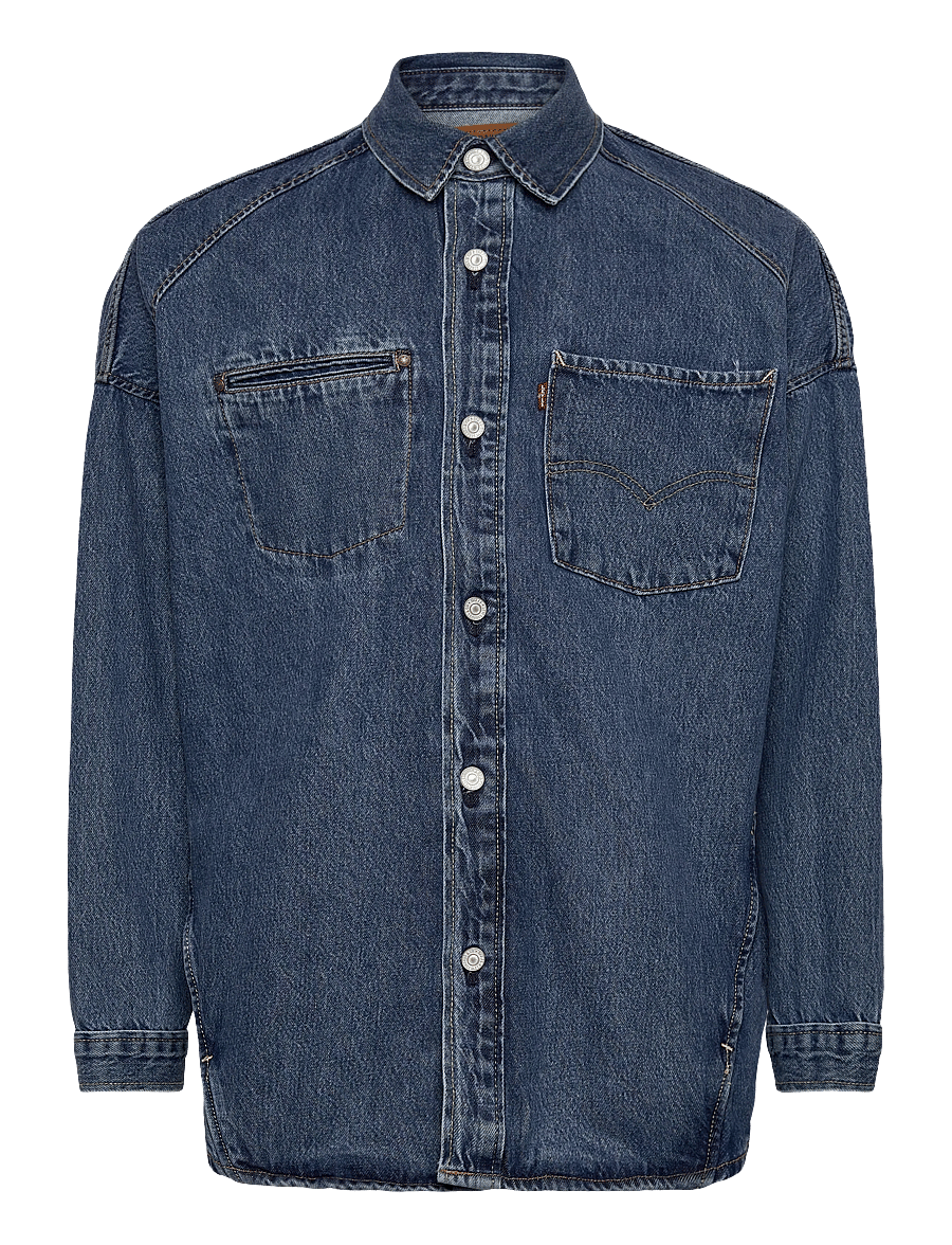 Levi's® - LEVIS TWIST SHACKET LETS DO TH - džinsa jakas bez oderējuma - dark indigo - flat finish - 1